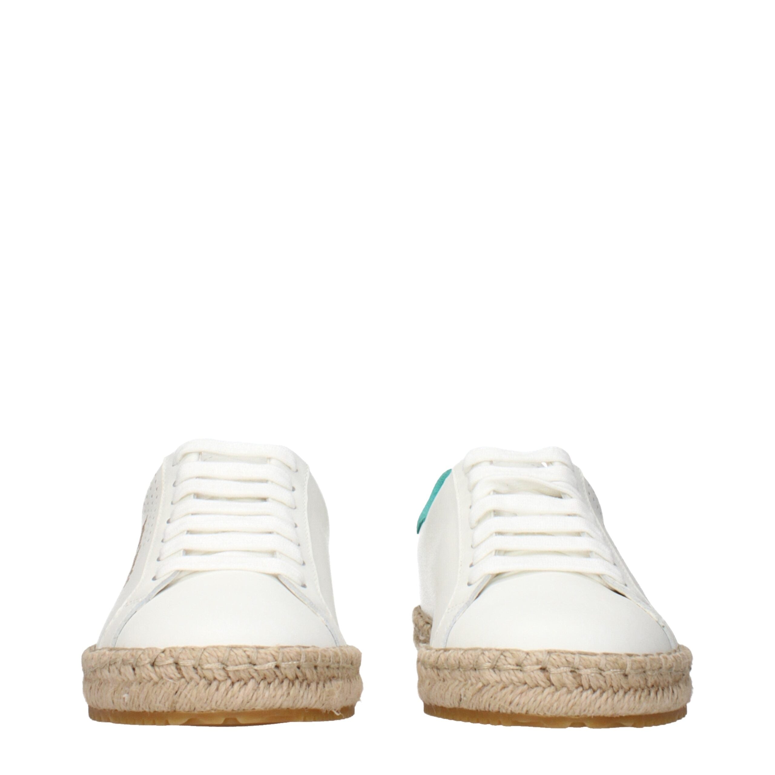 Palm Angels White Leather Low Top Sneakers