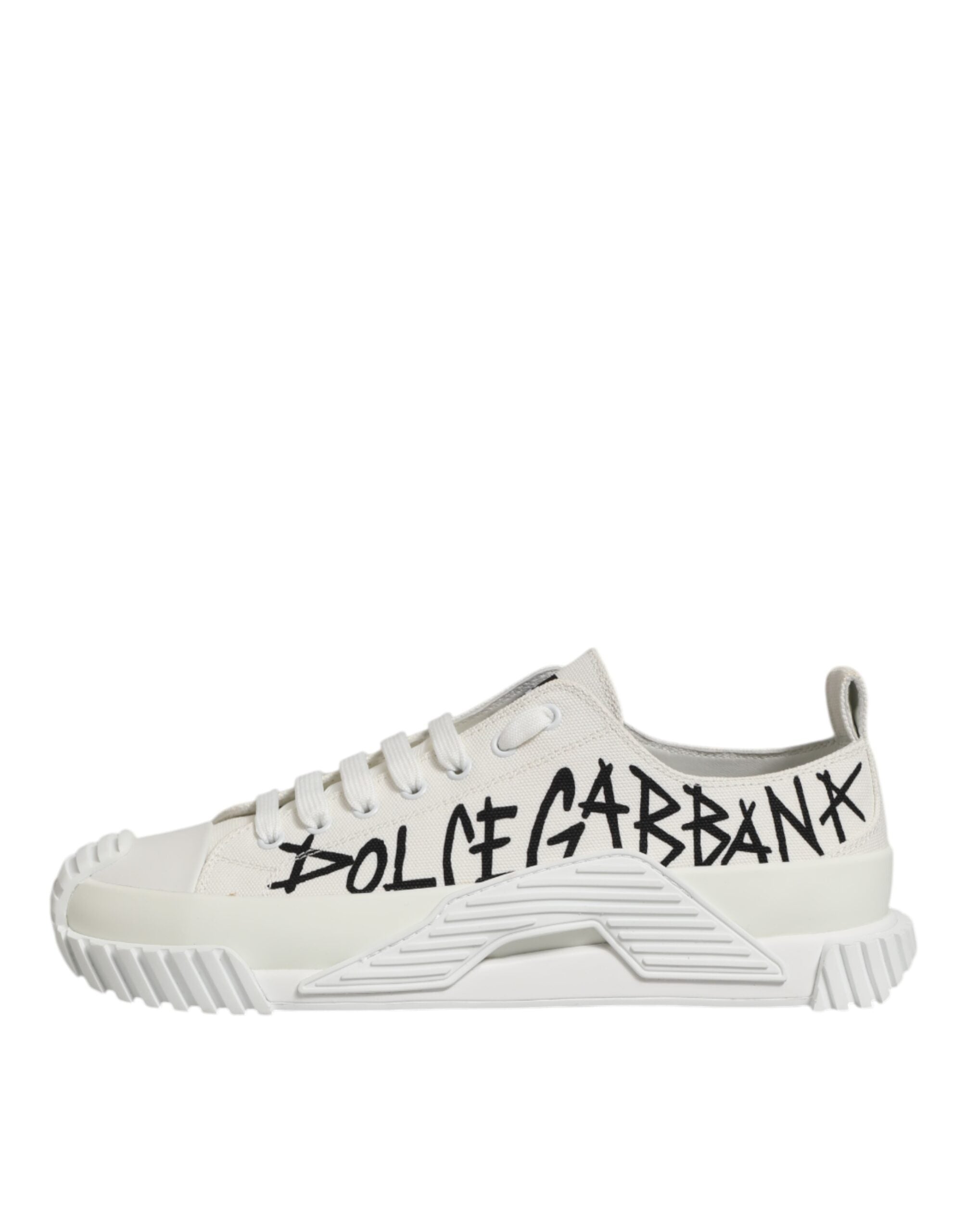 Dolce & Gabbana White Cotton NS1 Low Top Sneaker Shoes