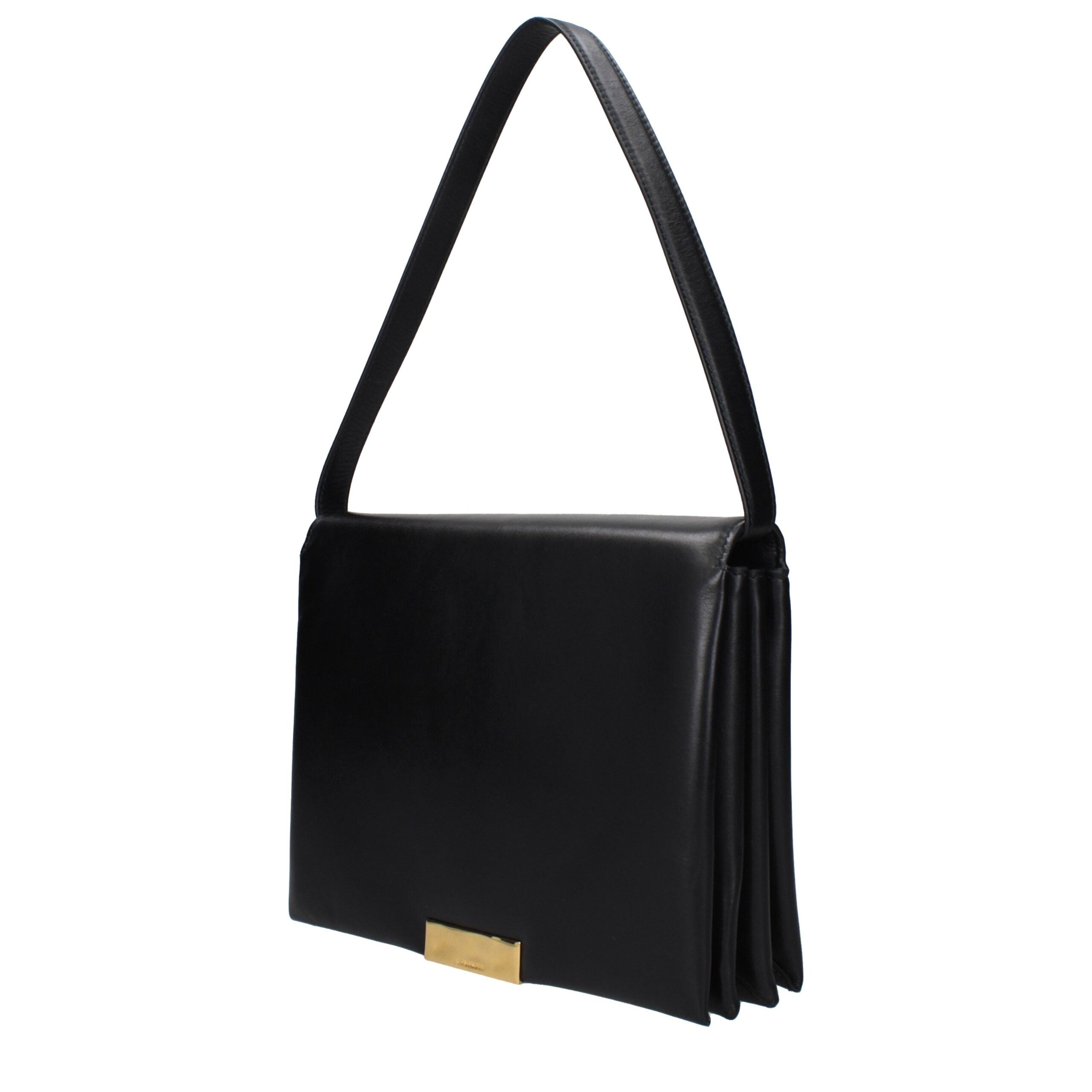 Indulge in the Jil Sander Black Leather Shoulder Bag, a timeless masterpiece of exquisite craftsmanship and luxurious design, perfect for the discerning individual.