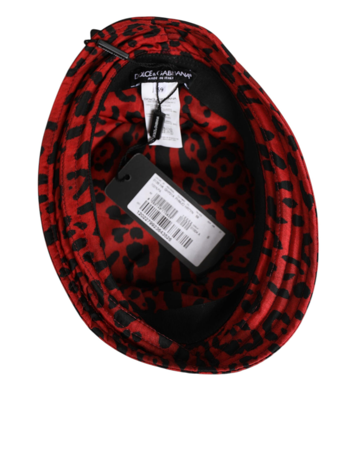 Elevate your style with the Dolce & Gabbana Red Black Nylon Leopard Print Bucket Hat, a luxurious statement piece crafted in Italy, embodying artistry and sophistication.