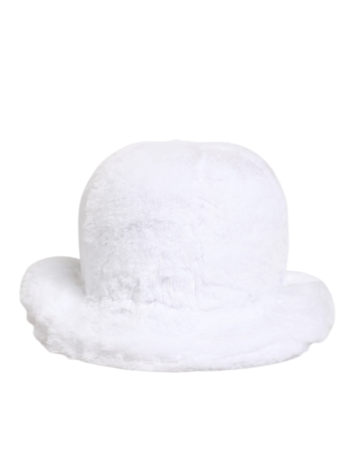 Indulge in the exquisite Dolce & Gabbana White Modacrylic Fur Bucket Hat, a luxurious statement of superior craftsmanship and elegance, perfect for the discerning individual.