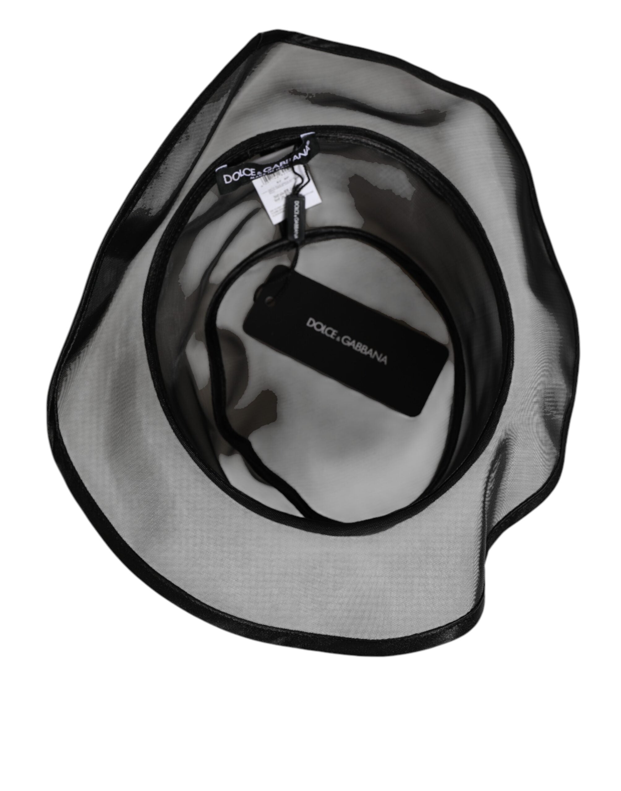 Dolce & Gabbana Black Silk Mesh Bucket Men Fisherman Cap Hat