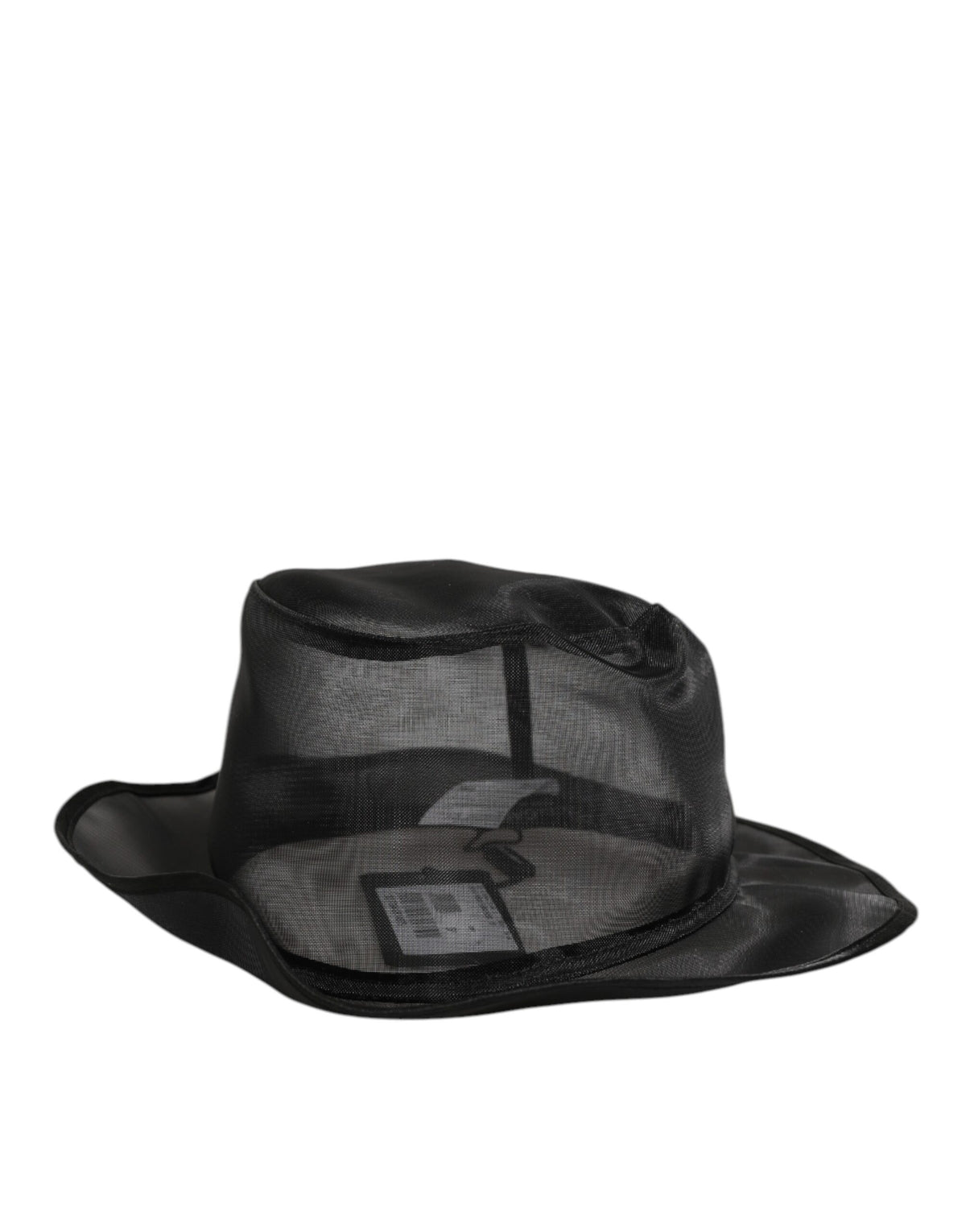 Indulge in the exquisite Dolce & Gabbana Black Silk Mesh Bucket Hat, a luxurious statement crafted from premium silk, perfect for elevating any winter ensemble.