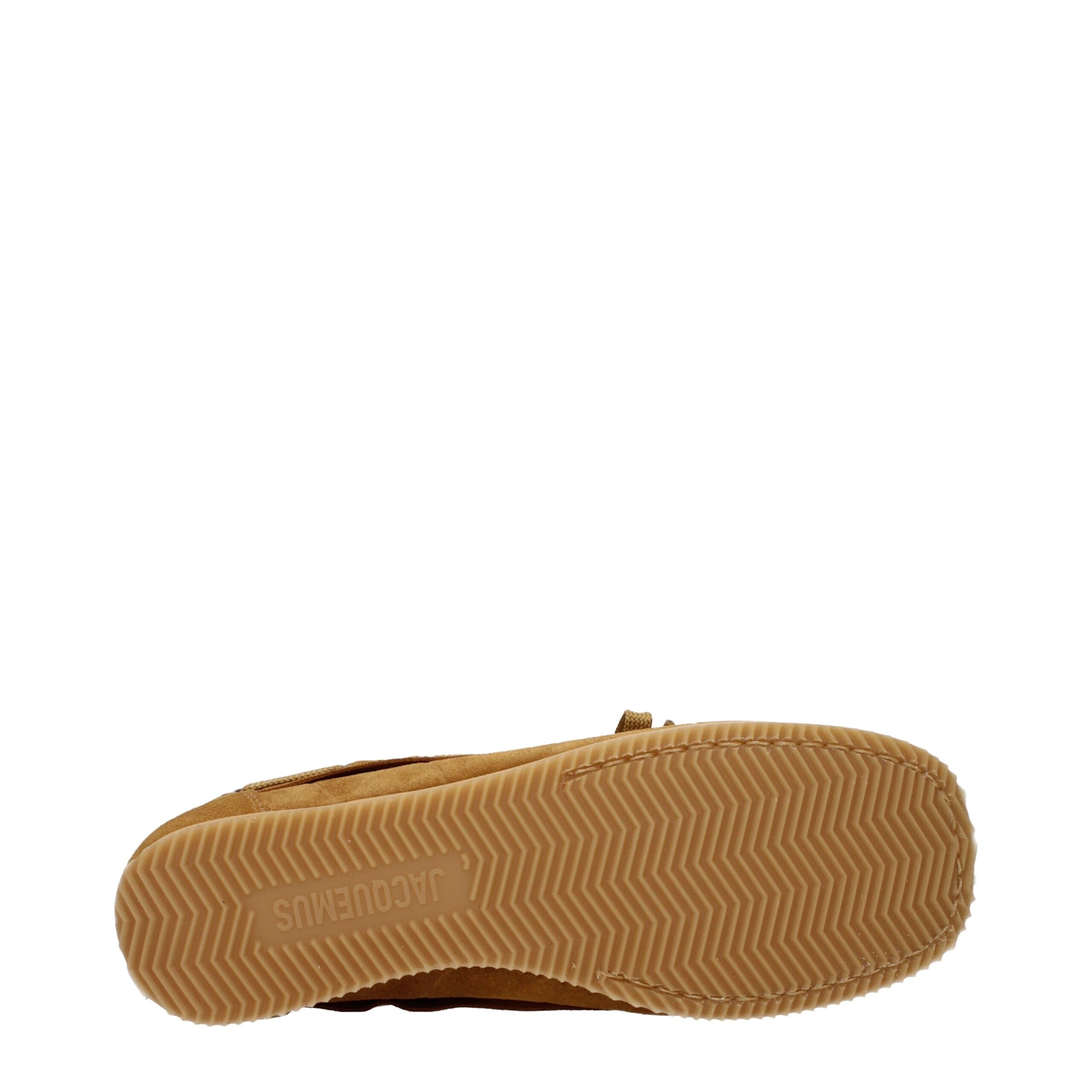 Experience the allure of Jacquemus Brown Leather Slip-On Loafers, where premium suede meets exquisite craftsmanship, elevating your style with timeless sophistication.