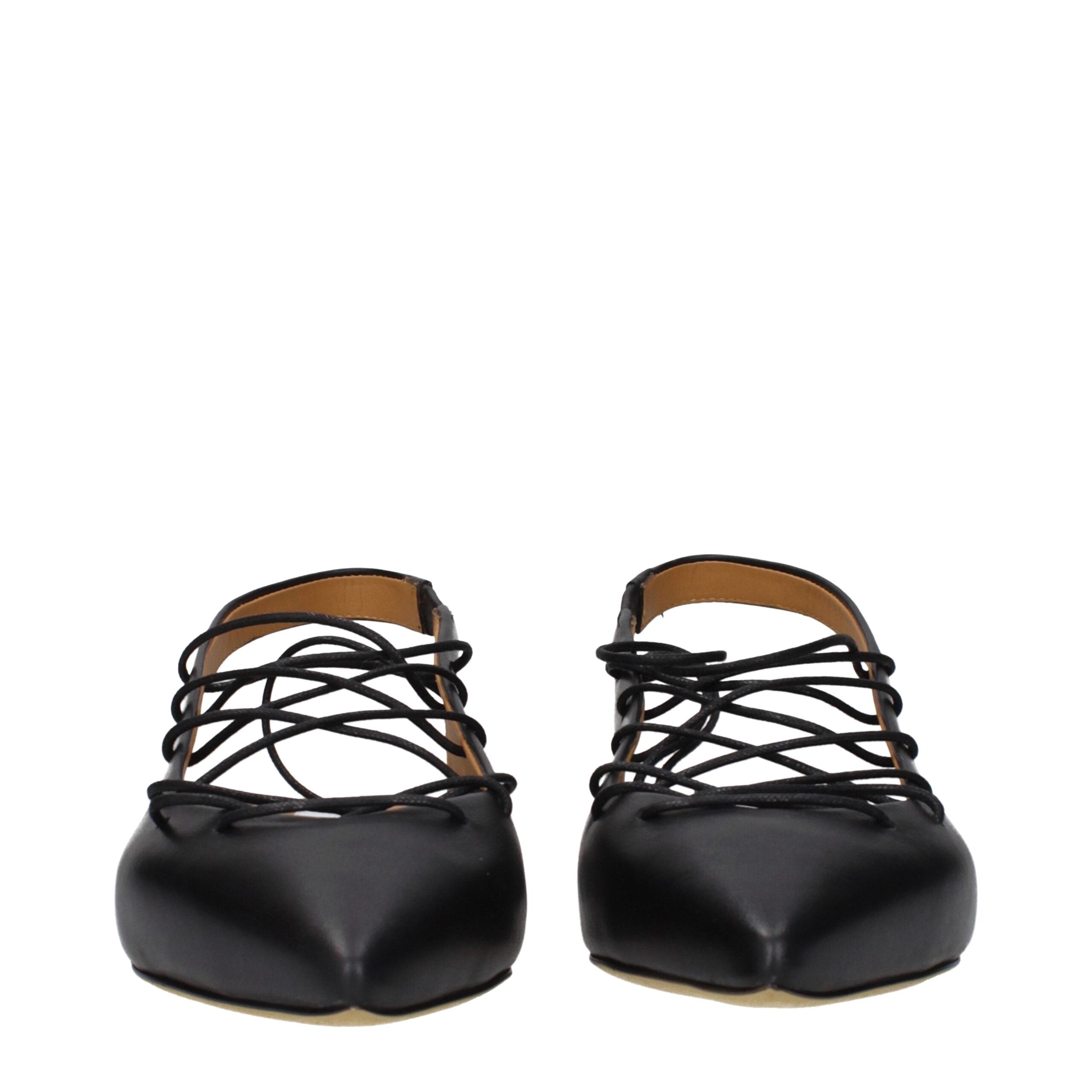 Step into unparalleled elegance with Moschino Black Leather Flats, crafted from premium leather for timeless luxury and effortless sophistication in every step.
