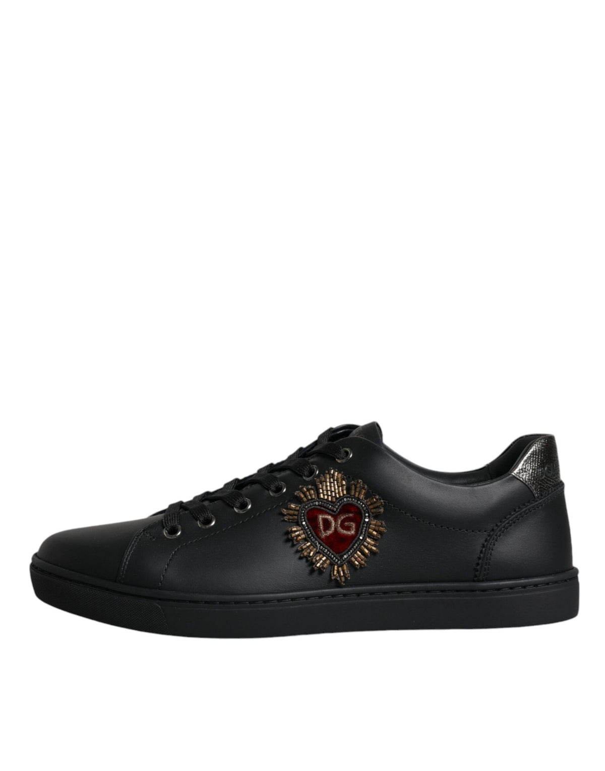 Dolce & Gabbana Black London Sacred Heart Sneakers - Luxury Artistry
