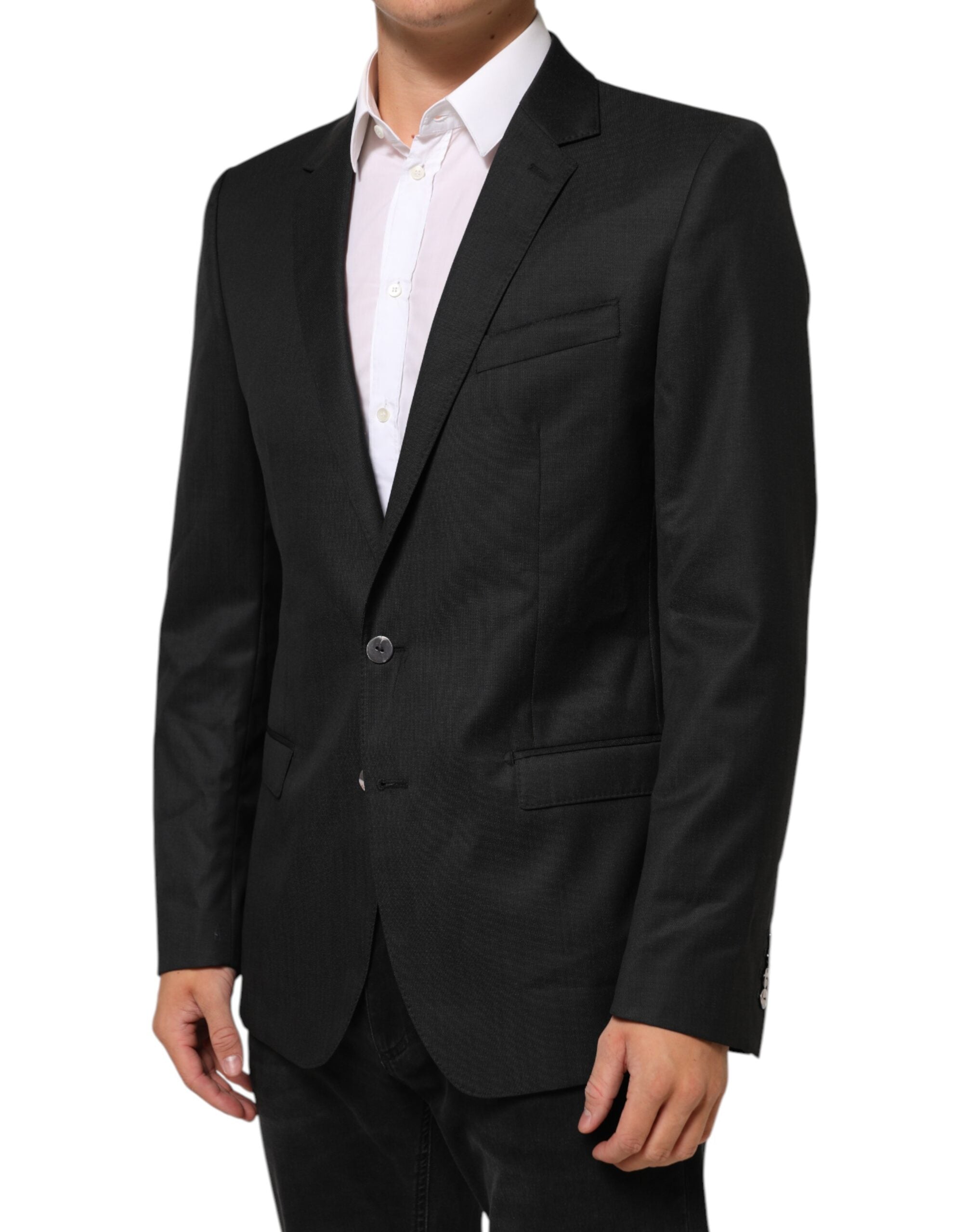 Dolce & Gabbana Black MARTINI Blazer - Luxurious Virgin Wool Elegance