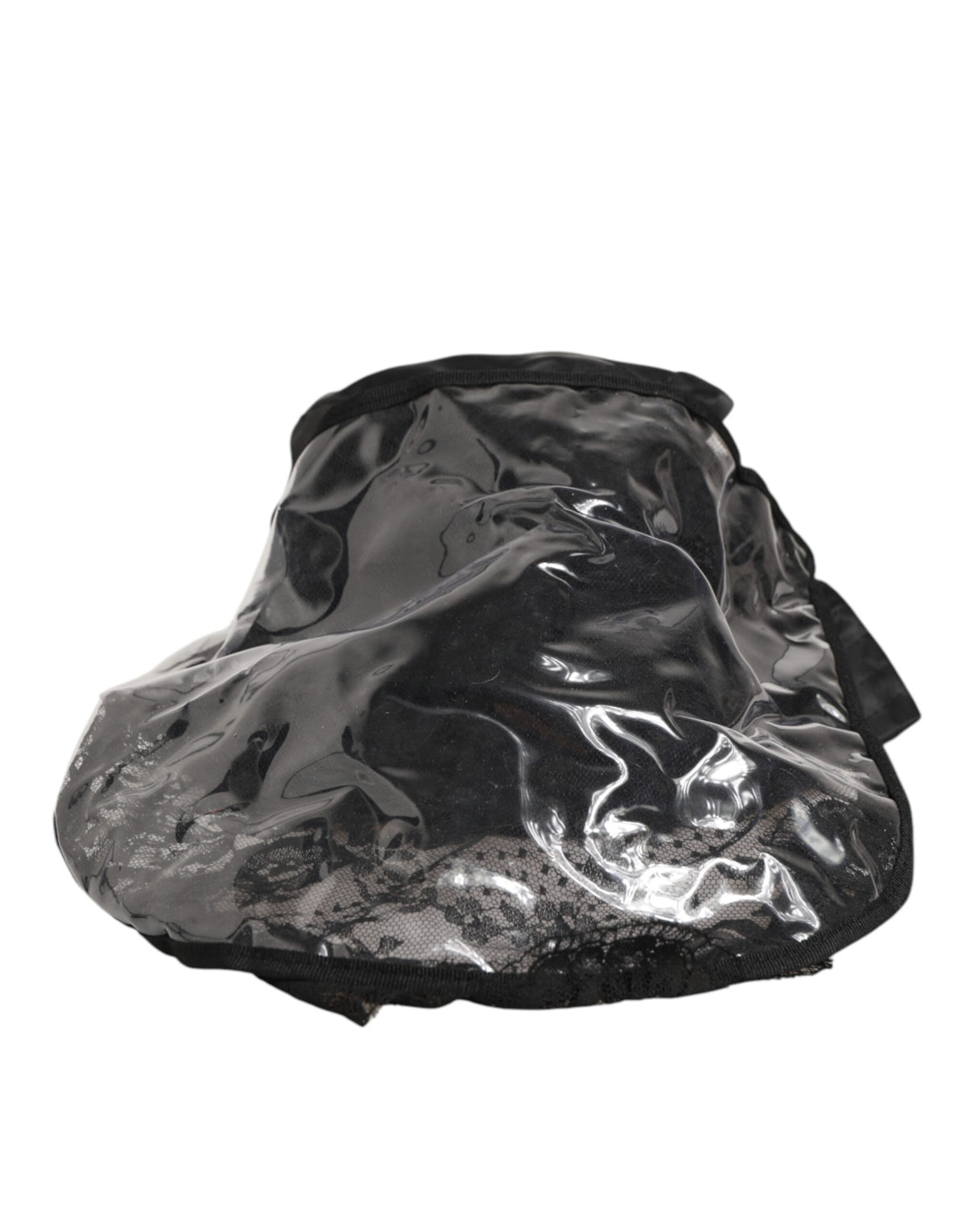 Elevate your outdoor elegance with the Dolce & Gabbana Black PVC Wide Brim Bucket Hat, a masterpiece of Italian craftsmanship that embodies luxurious style and sophistication.