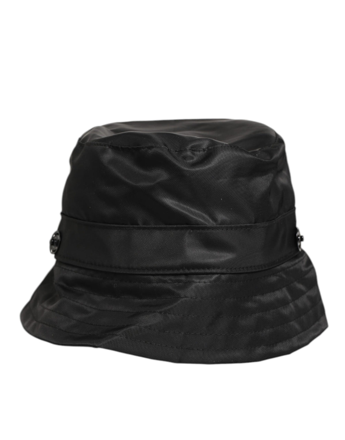 Elevate your style with the Dolce & Gabbana Black PVC Wide Brim Bucket Hat, a masterpiece of Italian craftsmanship that embodies luxury and sophistication.