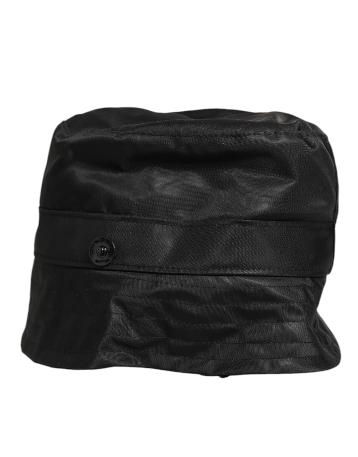 Elevate your style with the Dolce & Gabbana Black PVC Wide Brim Bucket Hat, a masterpiece of Italian craftsmanship that seamlessly blends luxury and functionality for the discerning individual.
