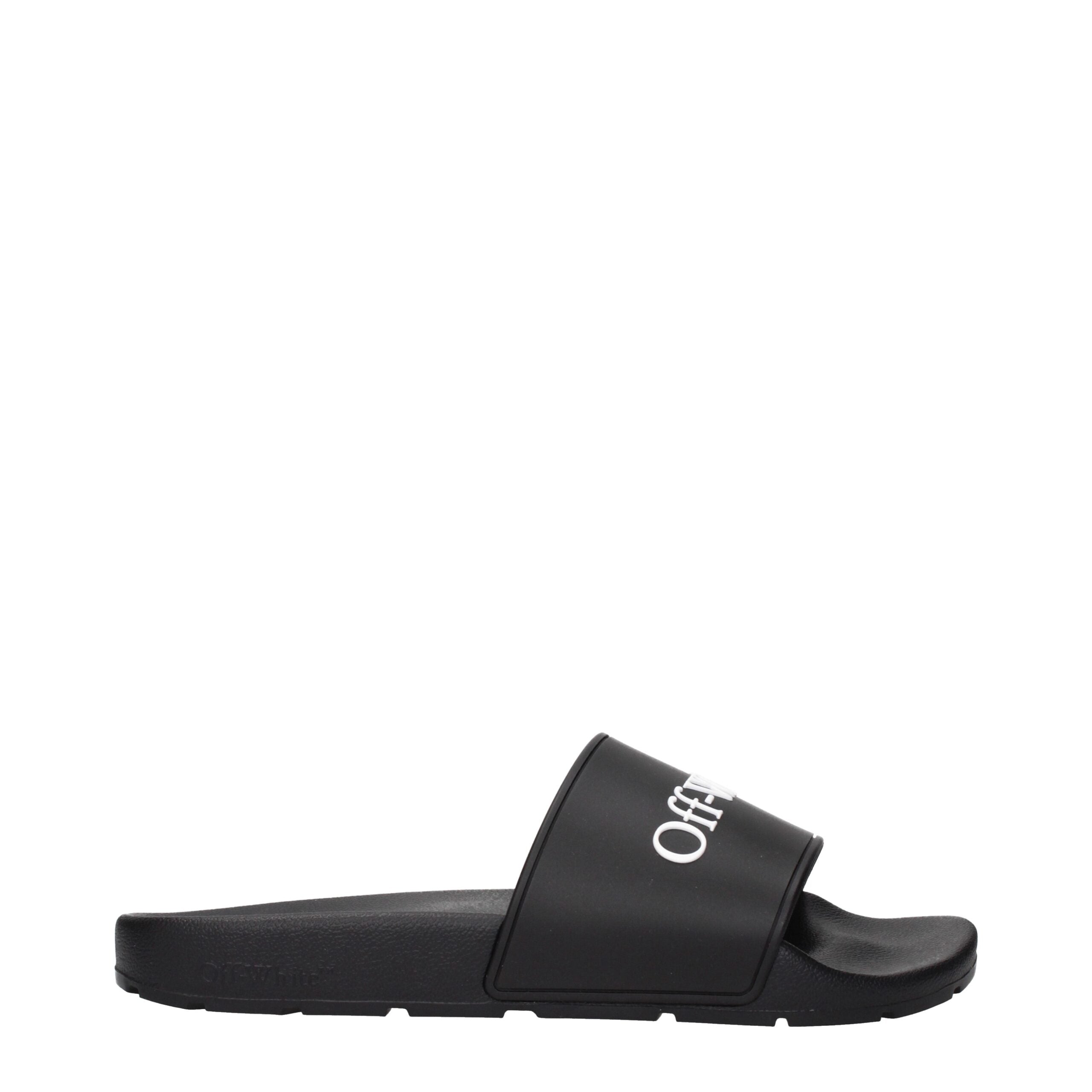 Off-White Black Cotton Slippers - Elevate Your Luxe Comfort