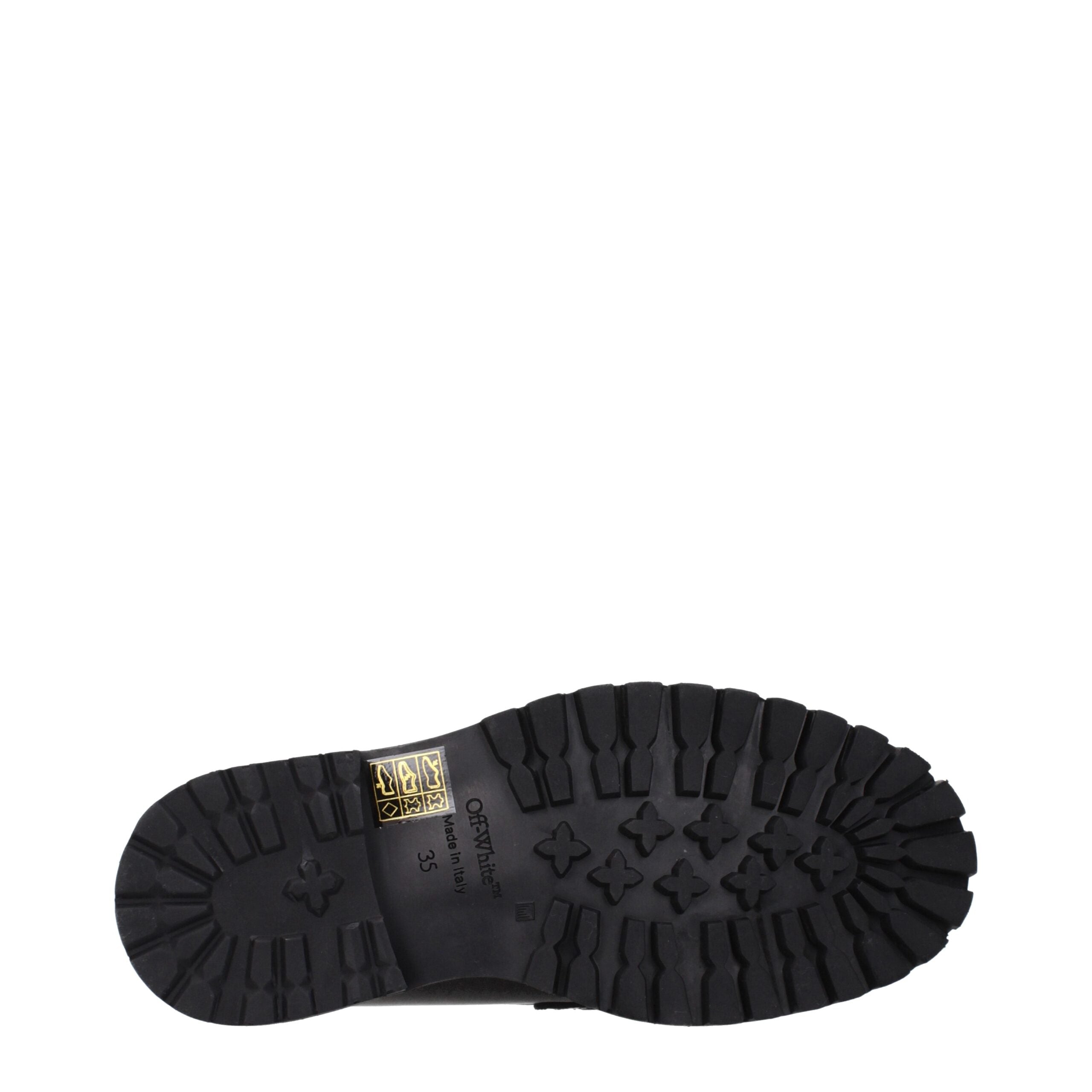 Elevate your style with Off-White Black Leather Slip-On Loafers, where exquisite craftsmanship meets luxurious design, perfect for the discerning fashion connoisseur.