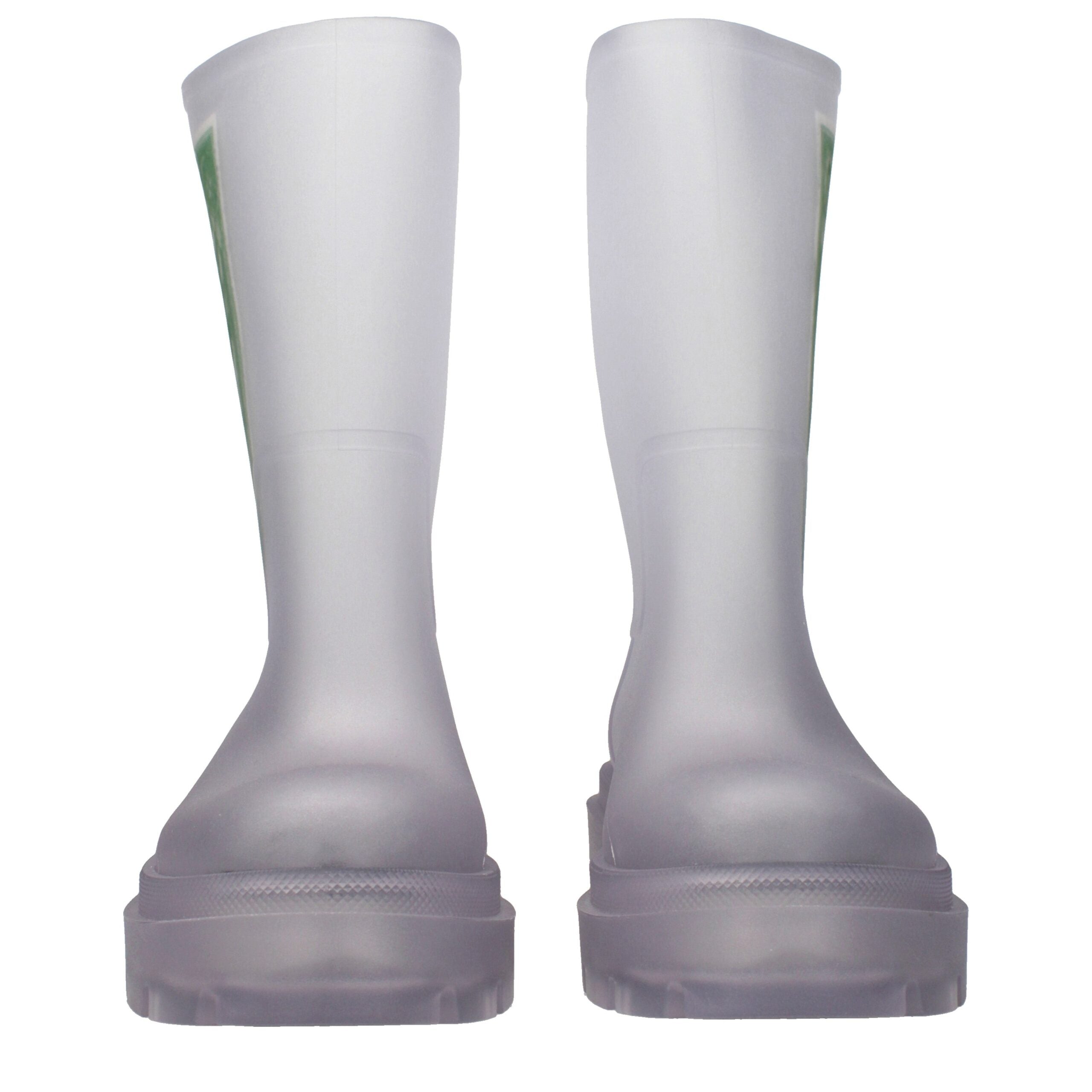 Step into a realm of elegance with Off-White Transparent PVC Ankle Boots, where exquisite craftsmanship meets modern allure, perfect for the discerning fashion connoisseur.