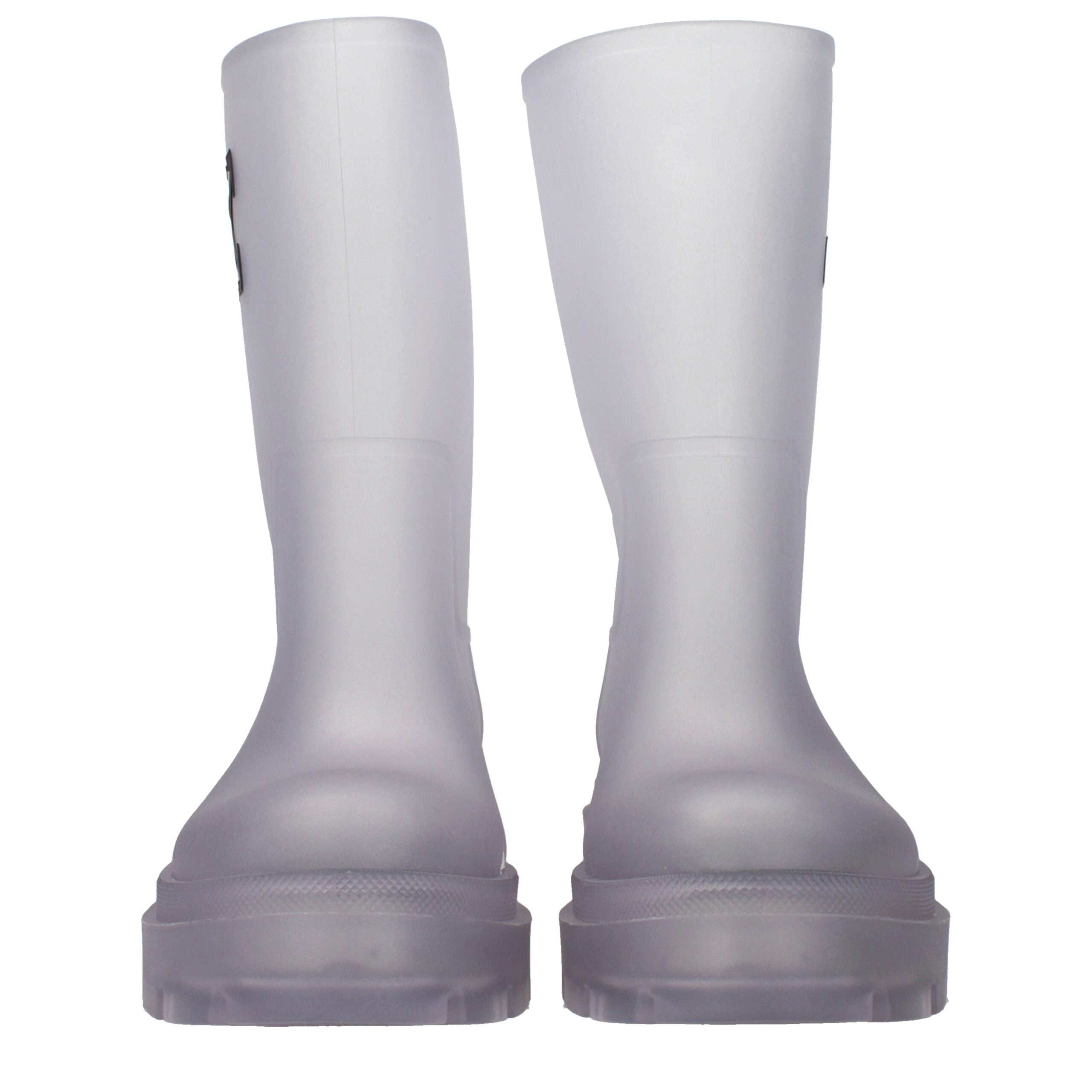 Elevate your wardrobe with Off-White Transparent PVC Ankle Boots, where exquisite craftsmanship meets contemporary luxury for the discerning fashionista.