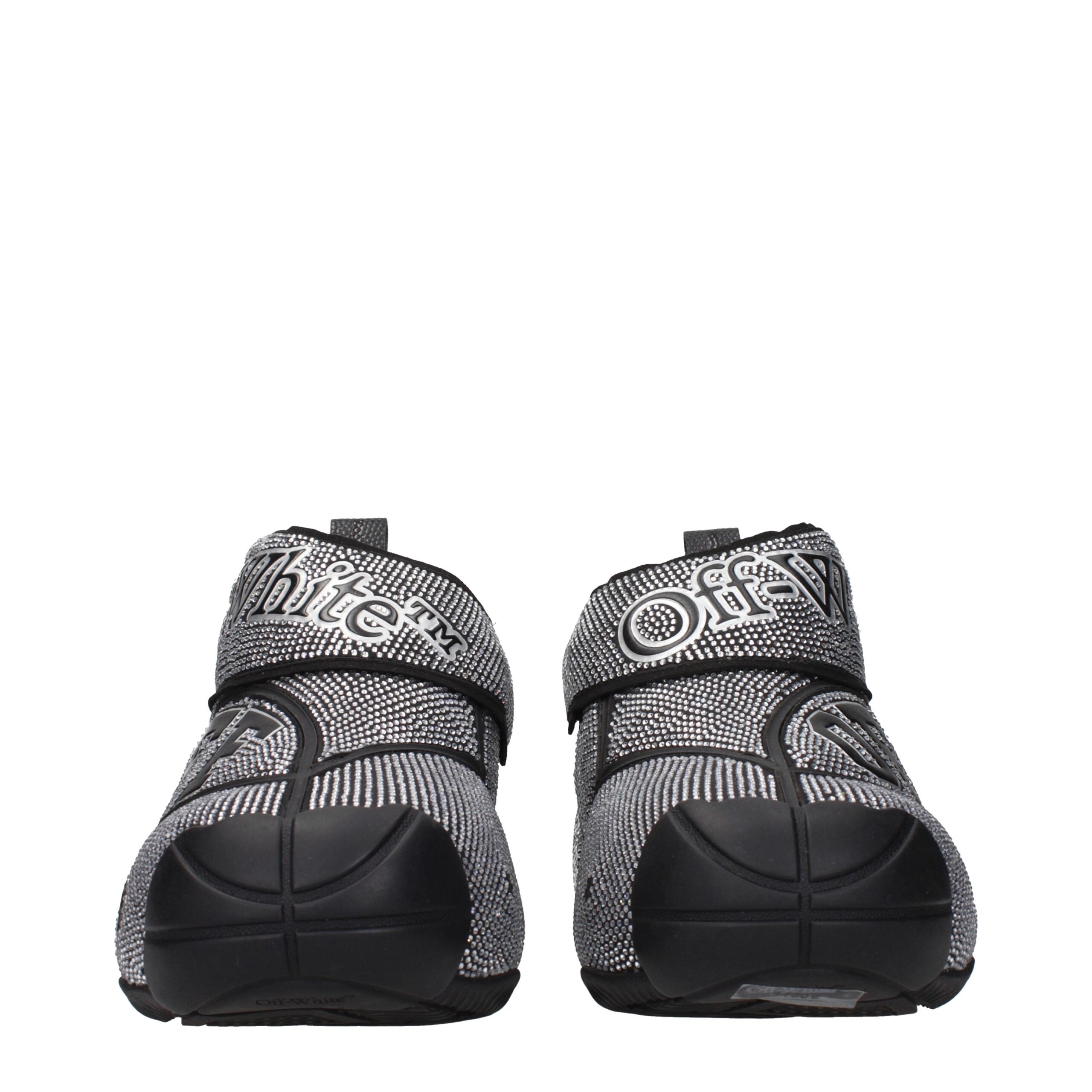 Elevate your style with Off-White Black Cotton Sneakers, where exquisite craftsmanship meets luxury. Indulge in rhinestone elegance and contemporary sophistication.