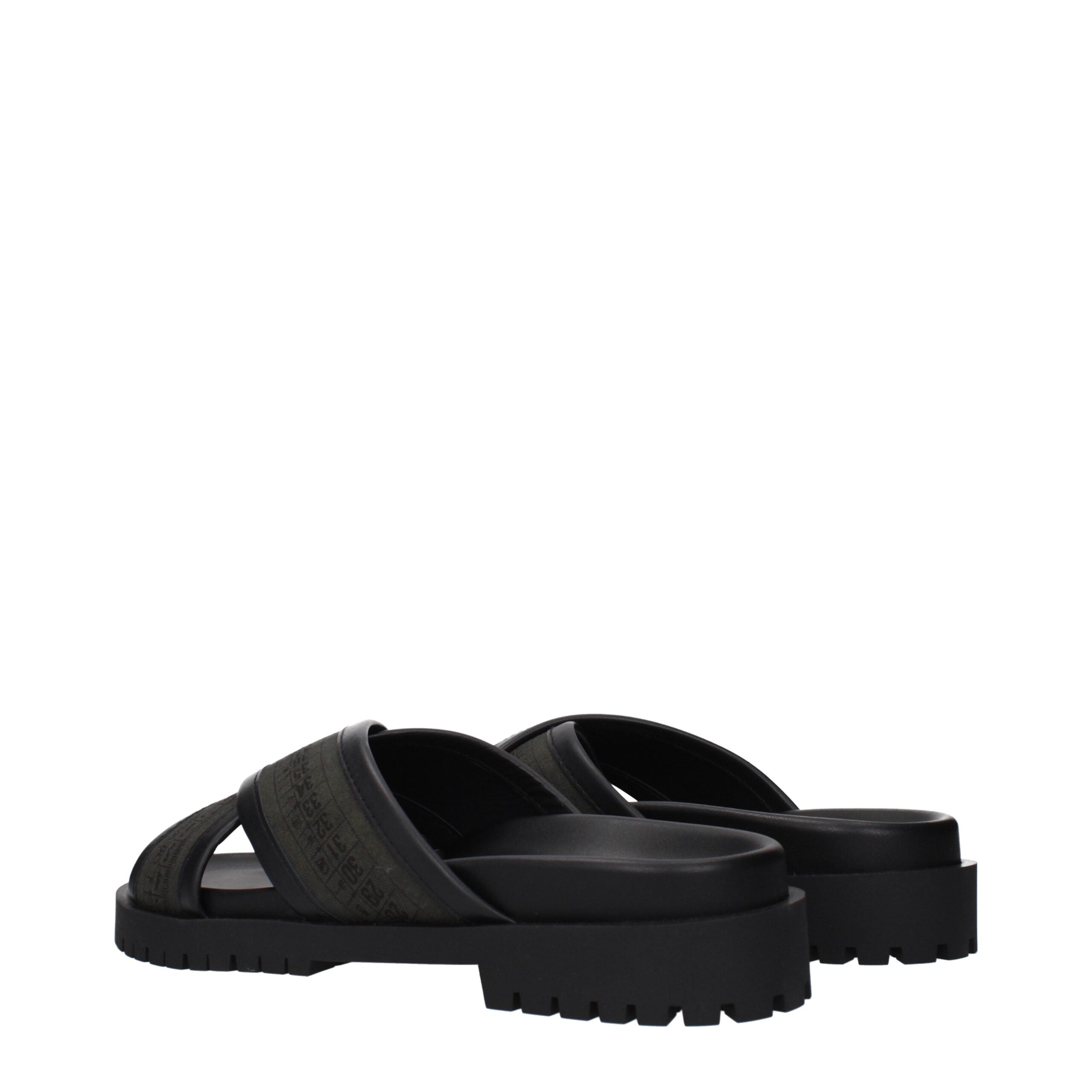 Indulge in the Off-White Green Fabric Flat Sandals, where exquisite craftsmanship meets modern elegance, perfect for those who embody luxury and sophistication.