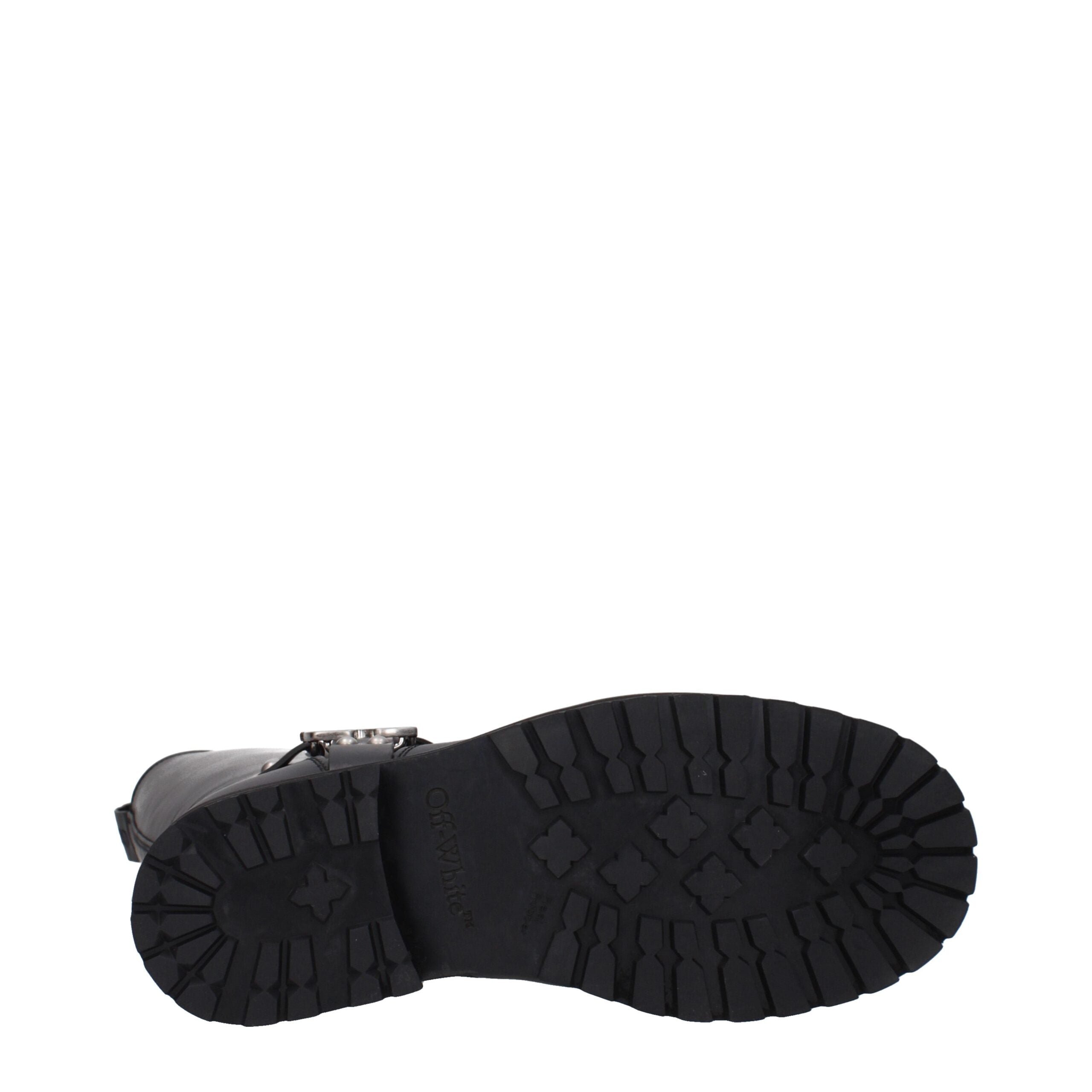 Experience the allure of Off-White Black Leather Flat Boots, where exquisite craftsmanship meets modern elegance, perfect for the discerning individual seeking timeless luxury.