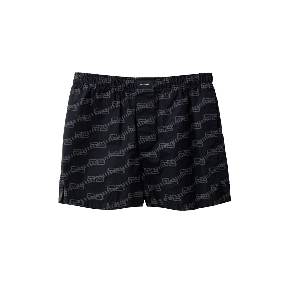 Balenciaga Black Cotton Bermuda Shorts - Timeless Luxury Essentials