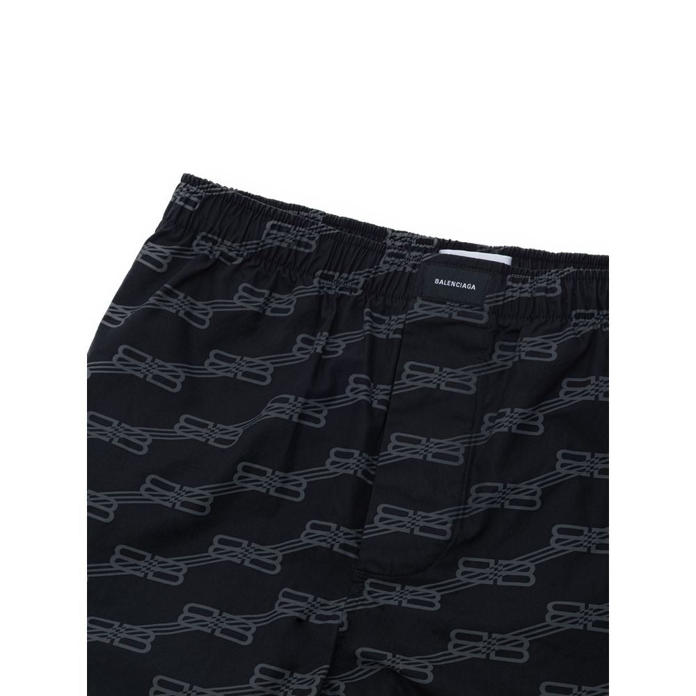 Balenciaga Black Cotton Bermuda Shorts - Luxurious Elegance