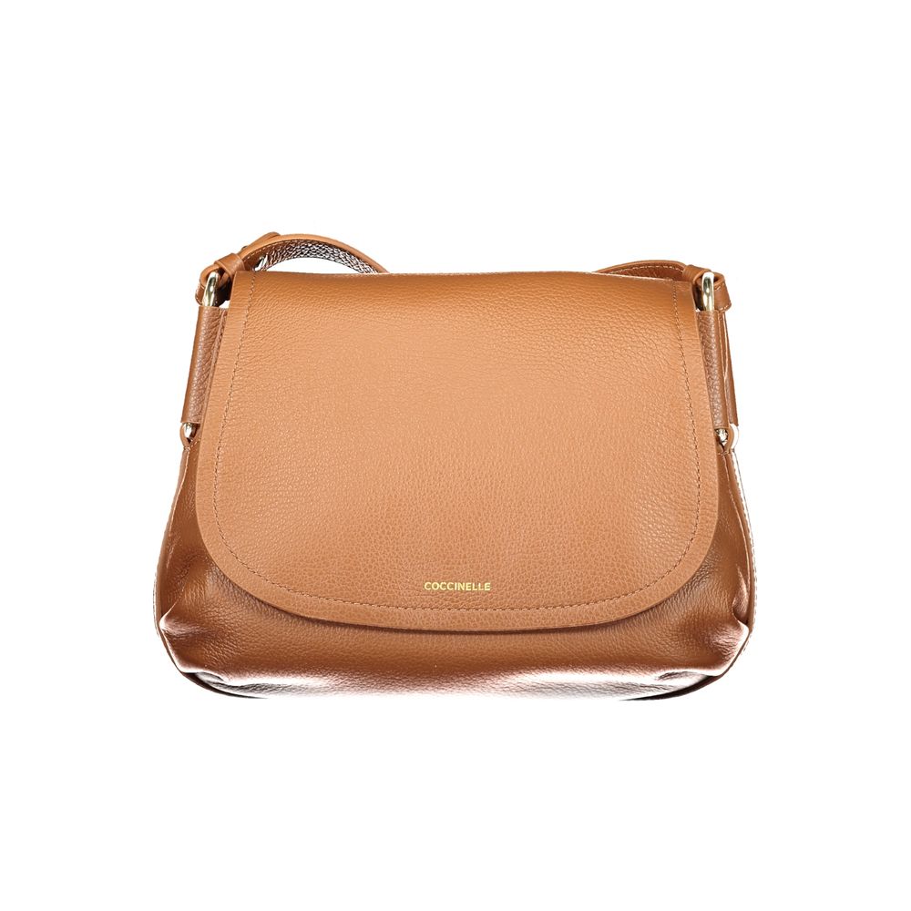 Coccinelle Marrone Leather Handbag | Artisanal Luxury Elegance
