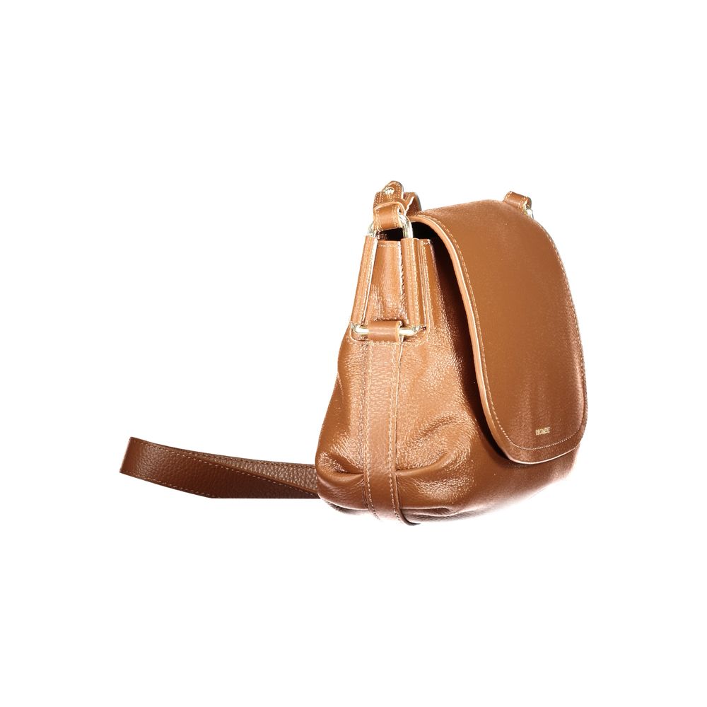Coccinelle Marrone Leather Handbag, Artisanal Luxury Redefined