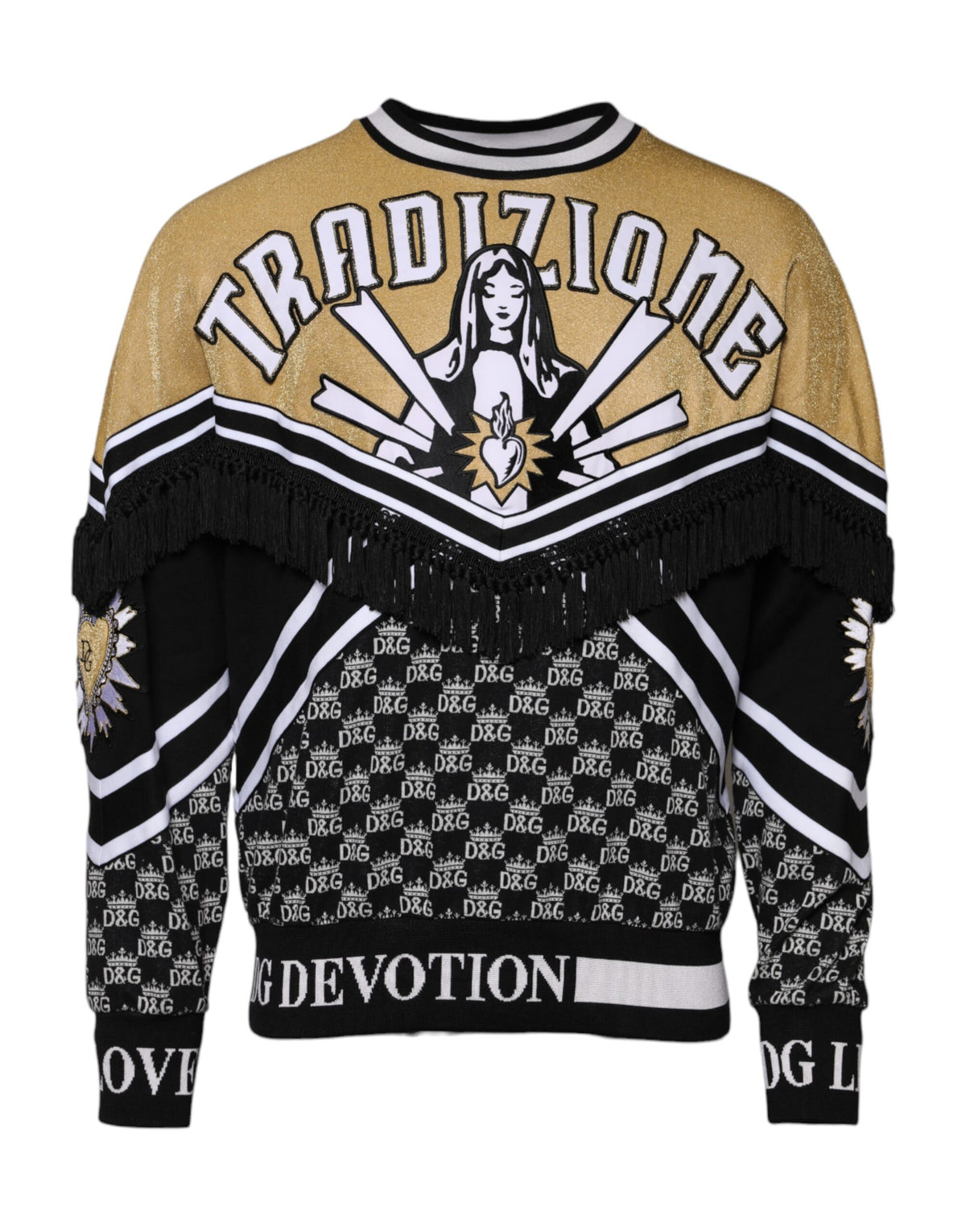 Indulge in the exquisite Dolce & Gabbana Multicolor Tradizione E Devotion Sweatshirt, a luxurious blend of craftsmanship and style, perfect for the discerning individual.