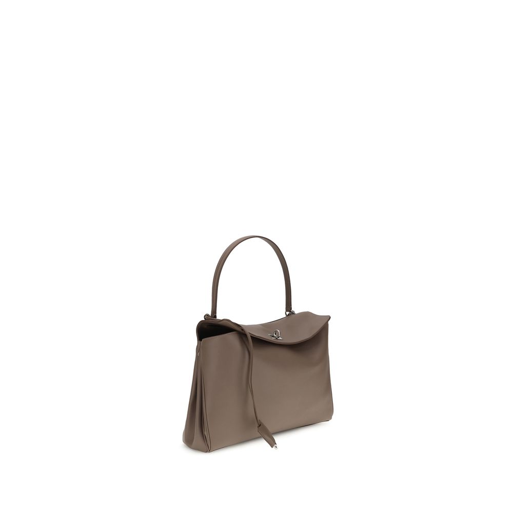 Balenciaga Gray Calf Leather Bos Taurus Shoulder Bag - Luxury Redefined
