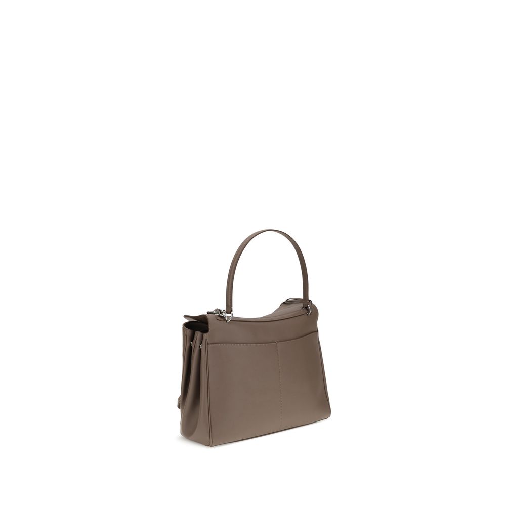 Balenciaga Gray Calf Leather Bos Taurus Shoulder Bag | Artisanal Luxury