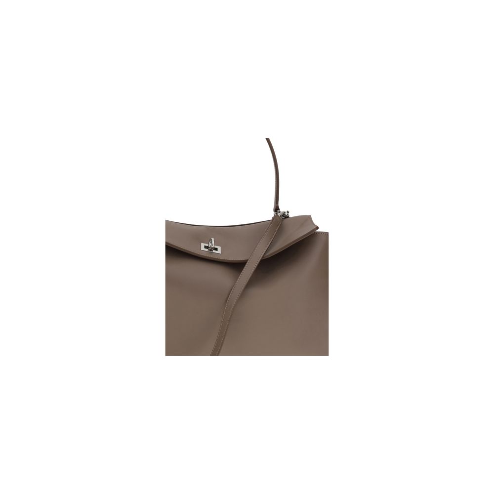 Balenciaga Gray Calf Leather Bos Taurus Shoulder Bag | Artisanal Luxury