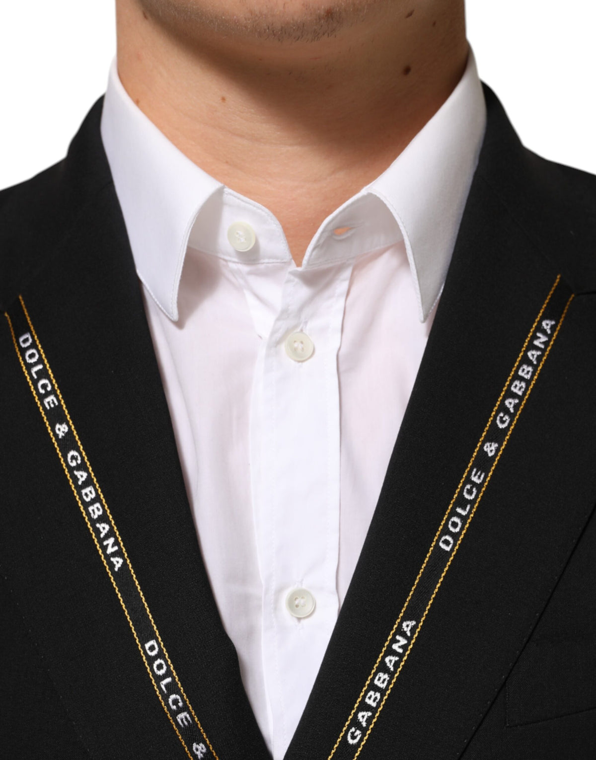 Experience the allure of the Dolce & Gabbana Black SICILIA Double Breasted Jacket Blazer, crafted from luxurious wool, embodying timeless elegance for the discerning individual.