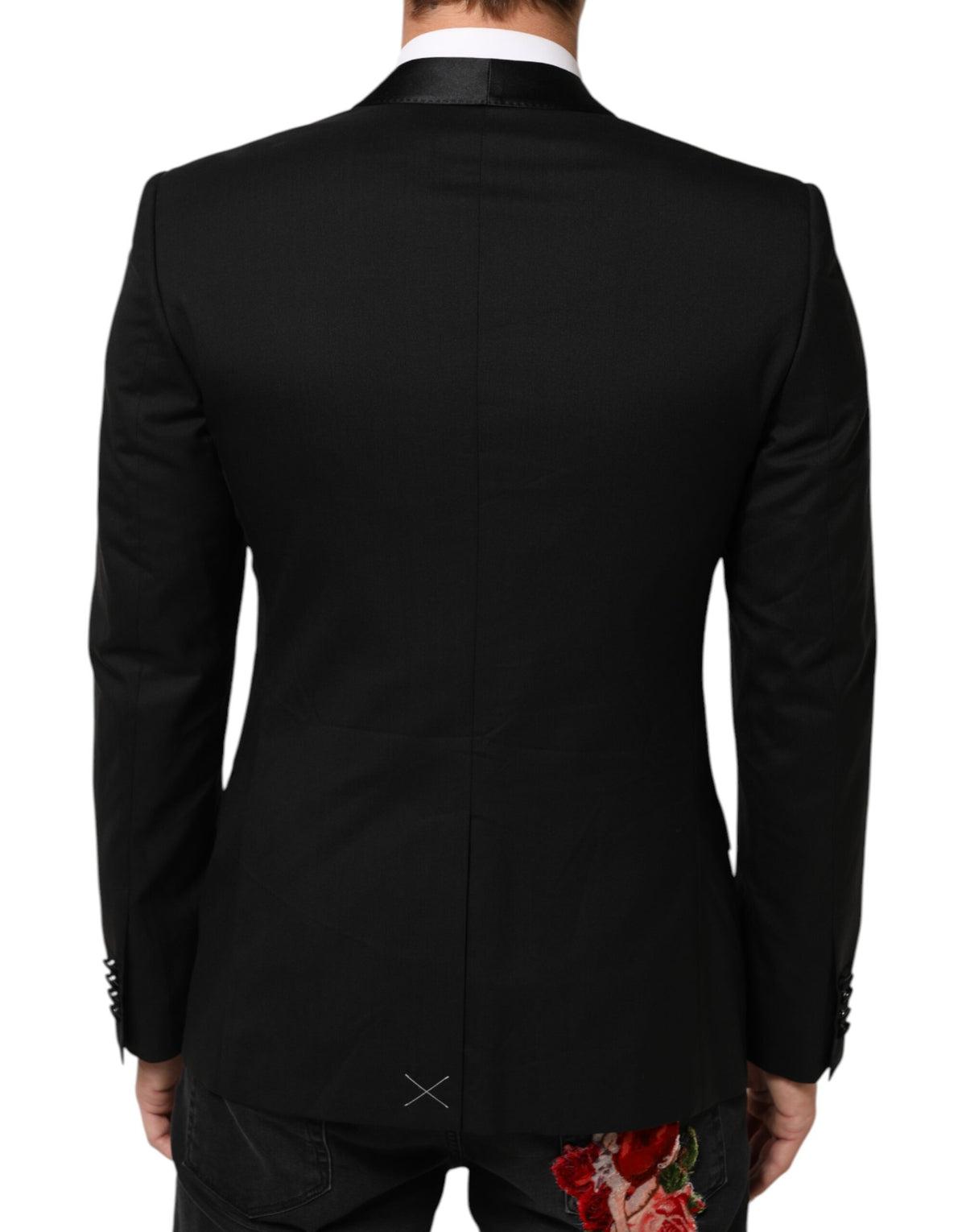 Elevate your wardrobe with the Dolce & Gabbana Black MARTINI Blazer, a masterpiece of Italian craftsmanship that embodies timeless elegance and sophisticated allure.