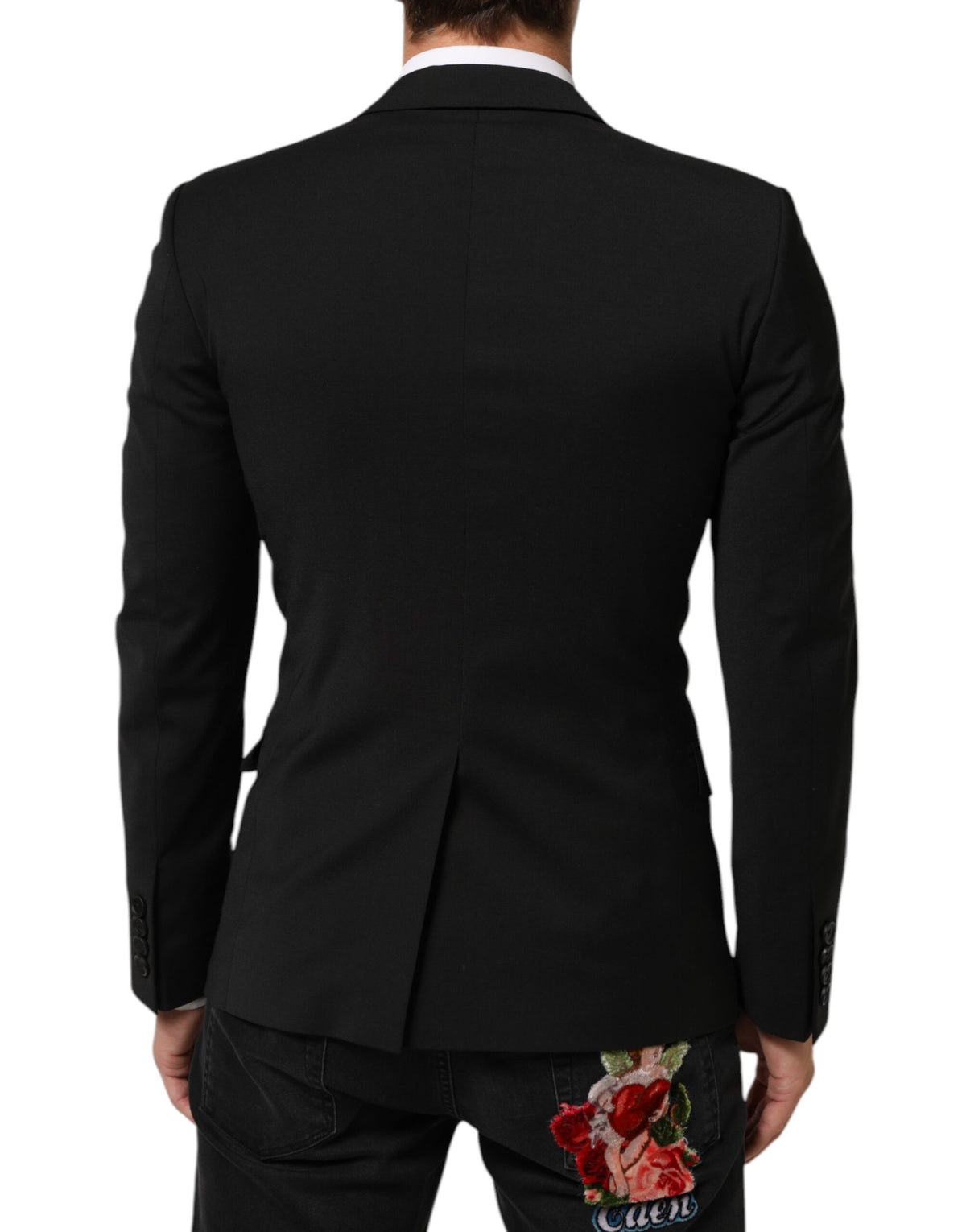 Experience the allure of the Dolce & Gabbana Black STAFF Blazer, where exquisite craftsmanship meets timeless elegance, tailored for the discerning individual.