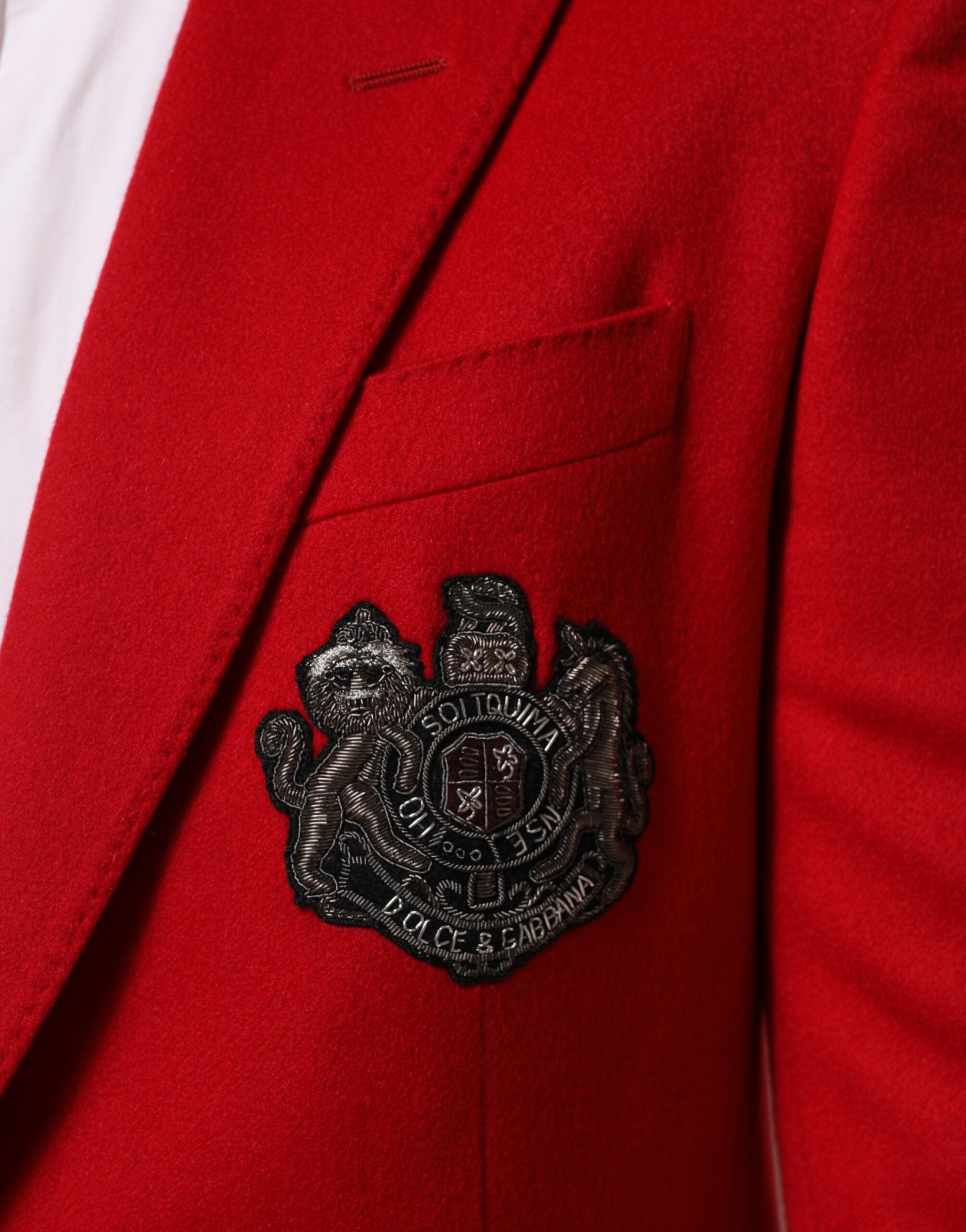 Dolce & Gabbana Red Cashmere 2 Buttons Suit Jacket Blazer