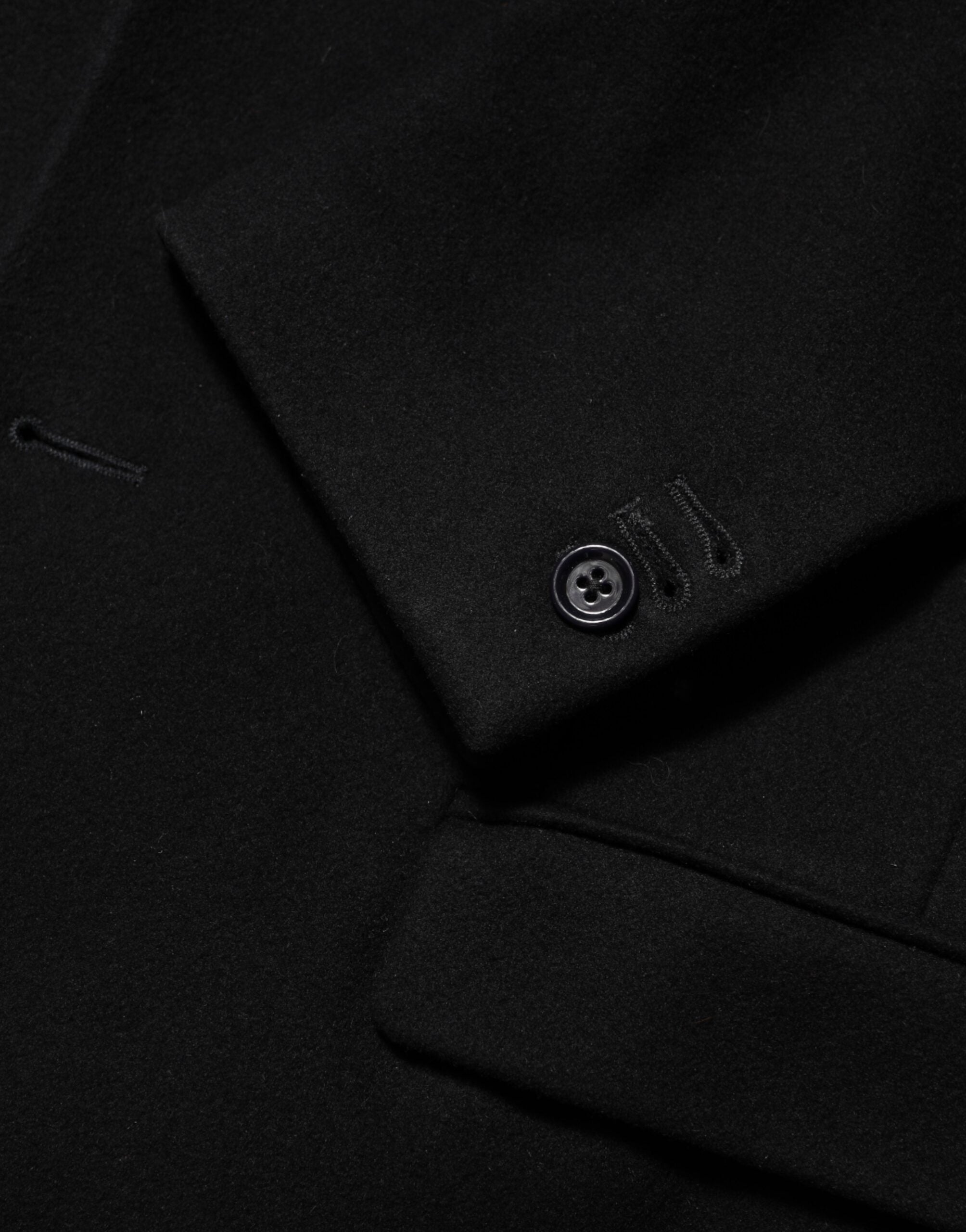 Dolce & Gabbana Black Wool Buttoned Men Trench Coat Jacket