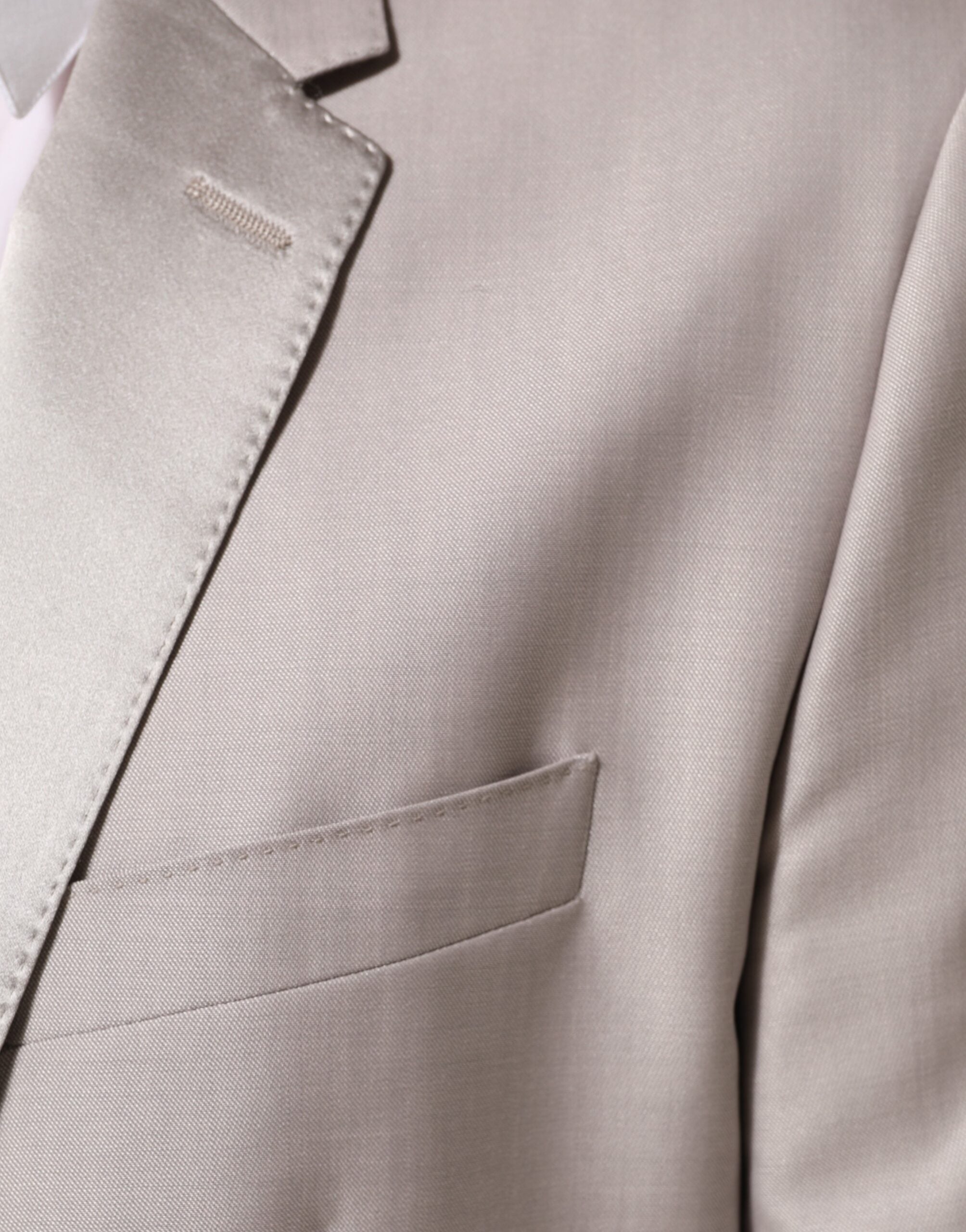 Dolce & Gabbana Light Gray Wool 2 Piece MARTINI Formal Suit