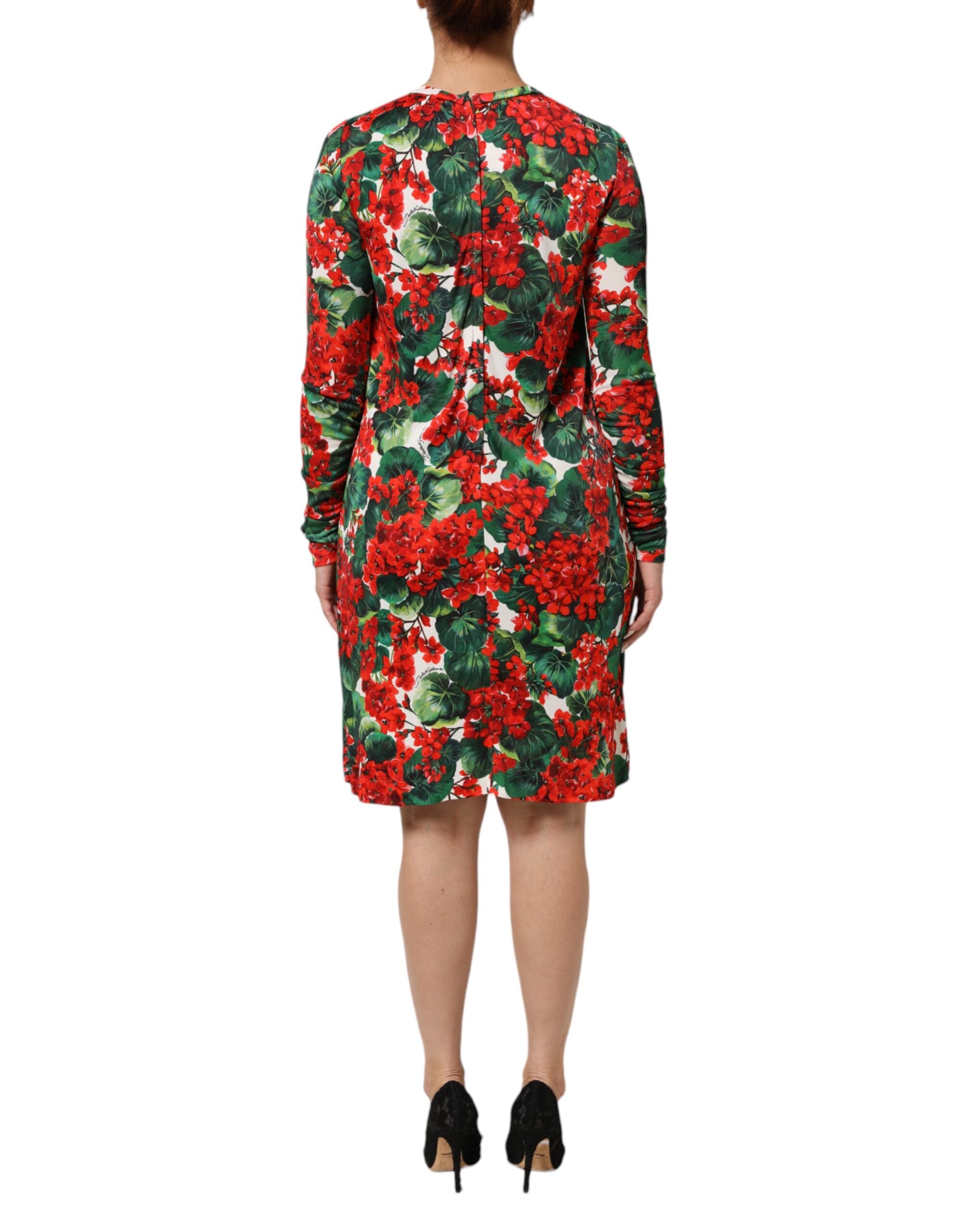 Indulge in the exquisite Dolce & Gabbana Multicolor Floral Short Portofino Dress, a masterpiece of Italian craftsmanship that embodies luxury and elegance for every occasion.