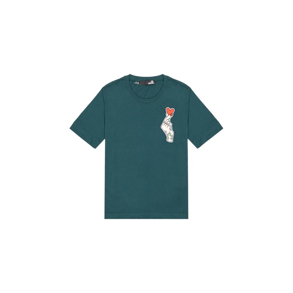 Love Moschino Black Cotton T-Shirt - Effortless Elegance Redefined