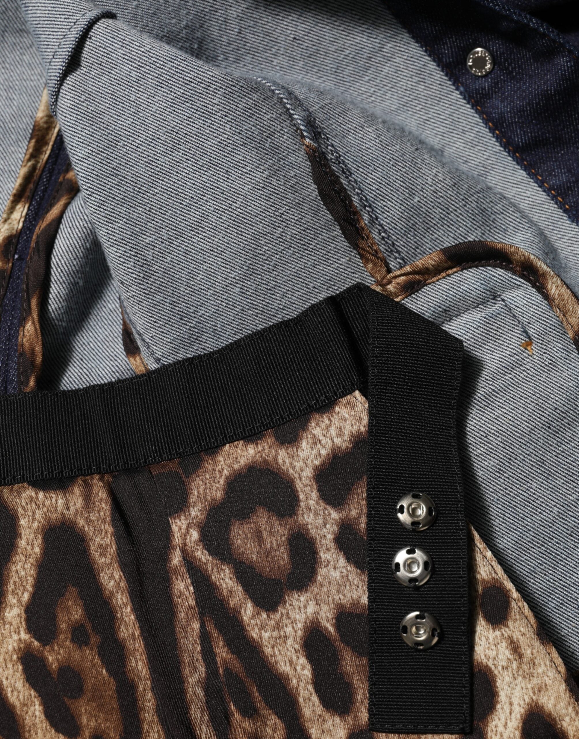 Dolce & Gabbana Dark Blue Cotton Collared Denim Coat Jacket