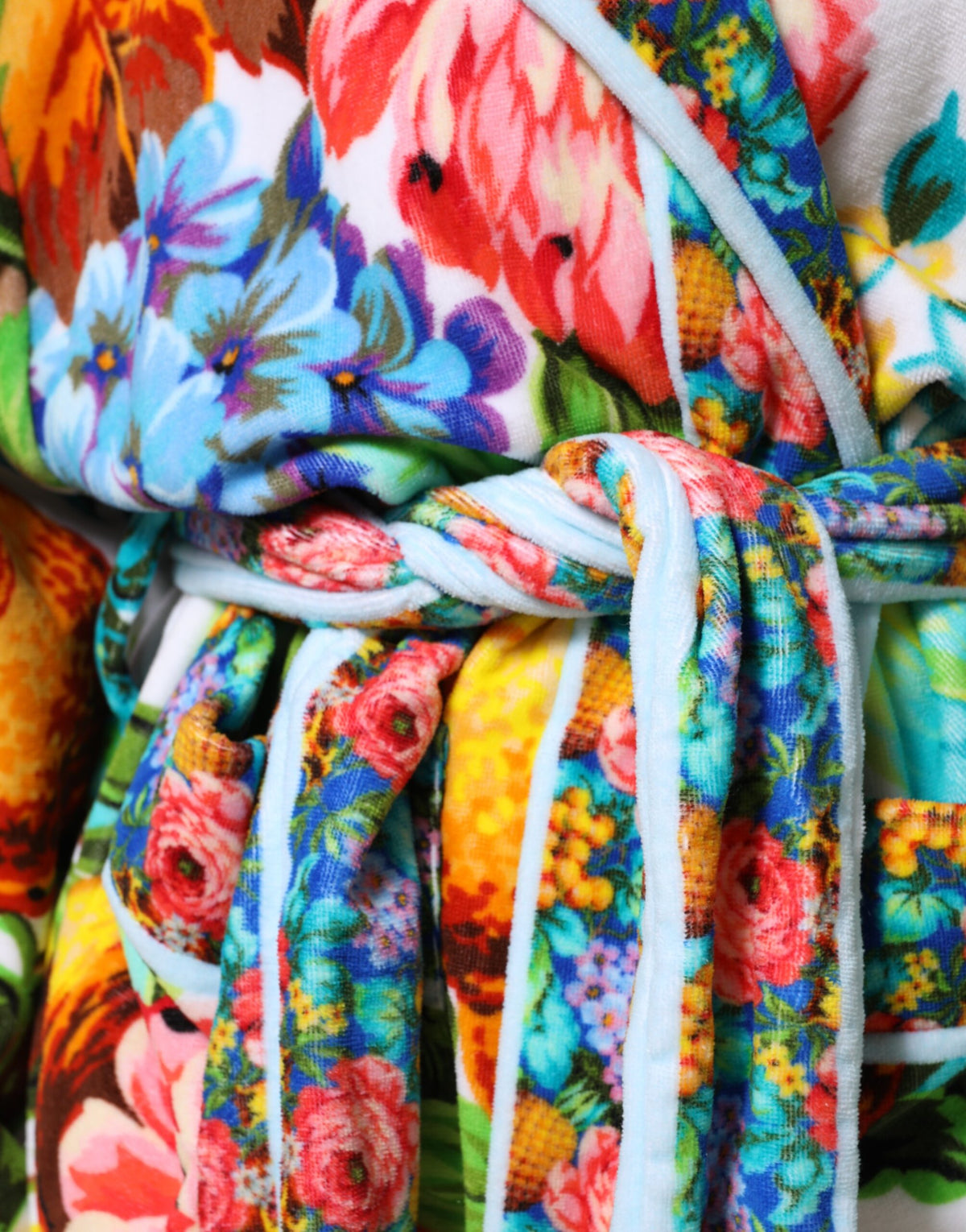 Indulge in the exquisite Dolce & Gabbana Multicolor Floral Print Belted Bathrobe Coat Jacket, a masterpiece of Italian craftsmanship crafted from 100% cotton, embodying timeless elegance and sensual allure.
