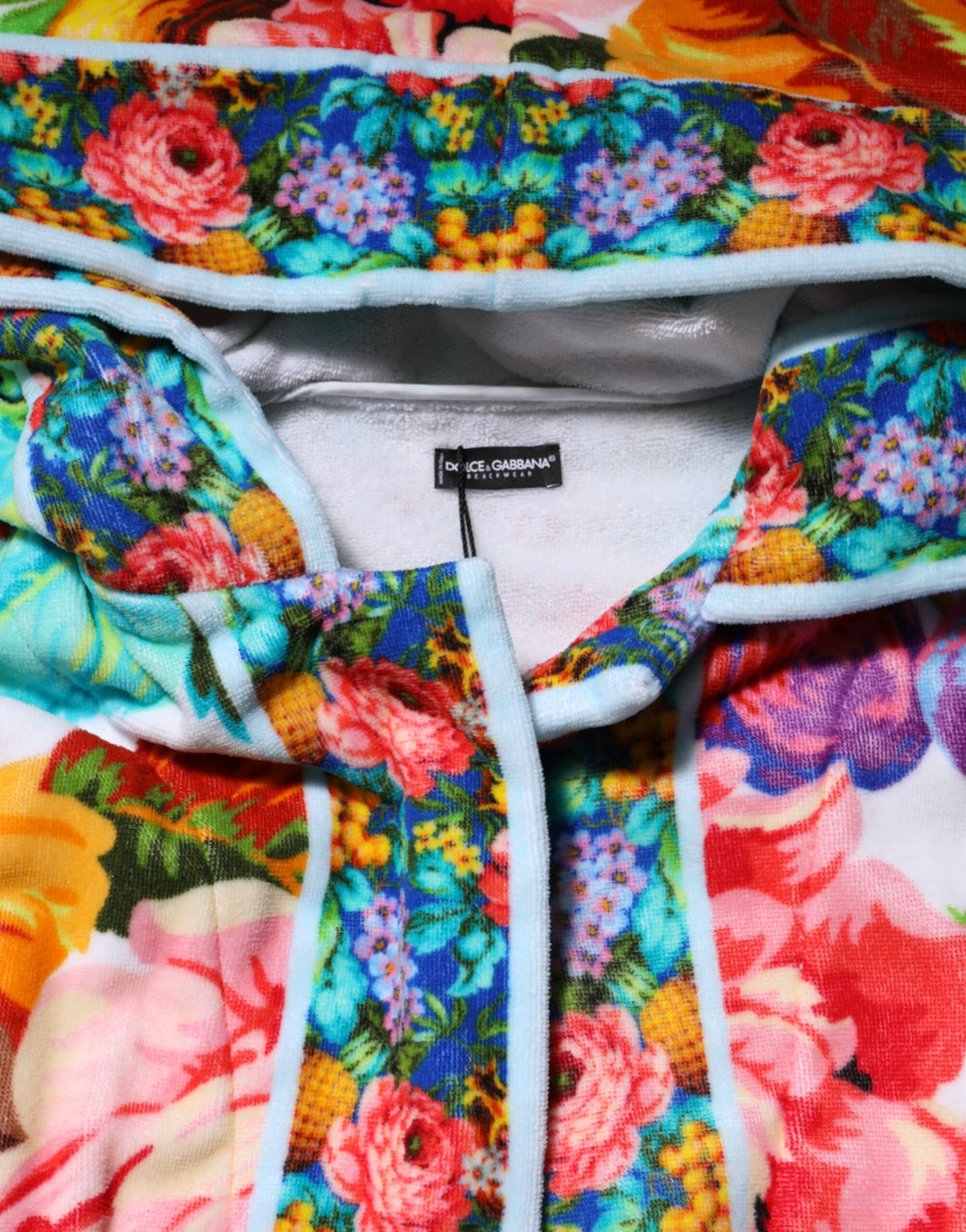 Indulge in the exquisite Dolce & Gabbana Multicolor Floral Print Belted Bathrobe Coat Jacket, a masterpiece of Italian craftsmanship in luxurious cotton, perfect for effortless elegance.