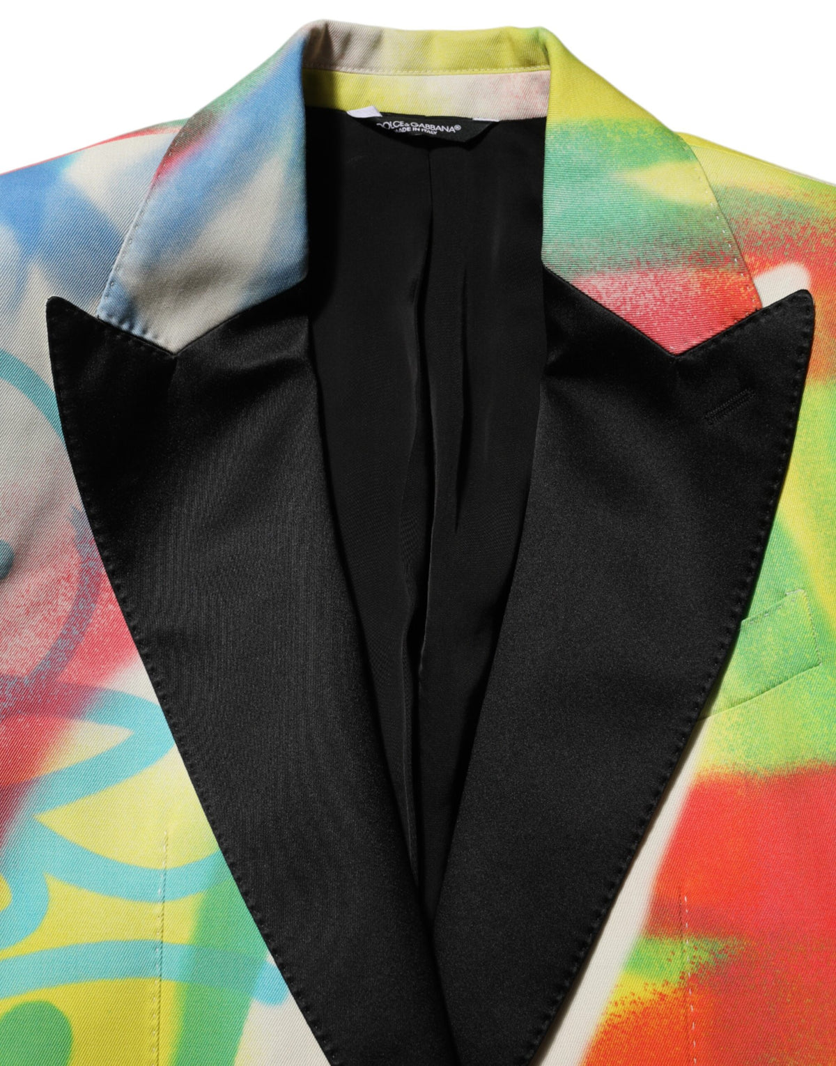 Elevate your style with the Dolce & Gabbana Multicolor Graffiti SICILIA Blazer, a masterpiece of Italian craftsmanship that embodies luxury and artistic flair.