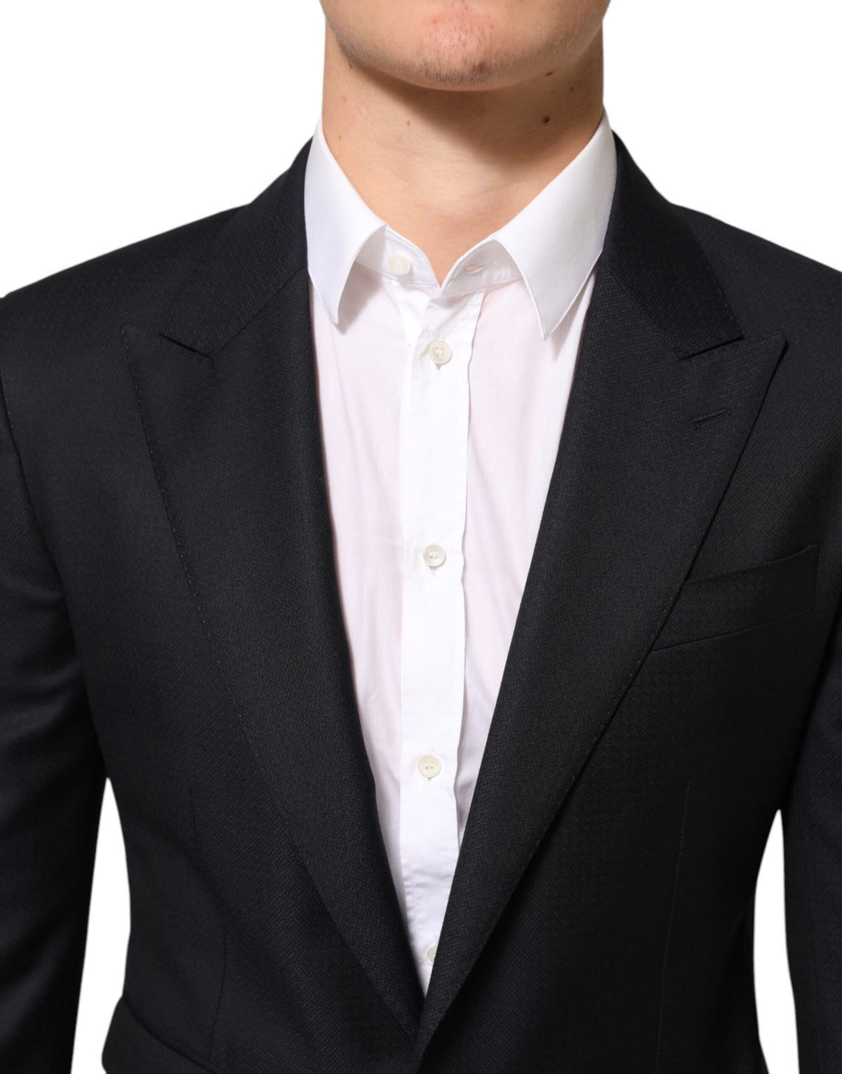 Indulge in the exquisite Dolce & Gabbana Black Wool NAPOLI Blazer, a testament to Italian craftsmanship, perfect for the discerning individual seeking timeless elegance.