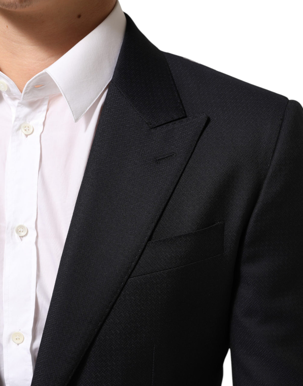 Indulge in the exquisite Dolce & Gabbana Black Wool NAPOLI Blazer, a symbol of Italian craftsmanship, designed for those who embody sophistication and elegance.