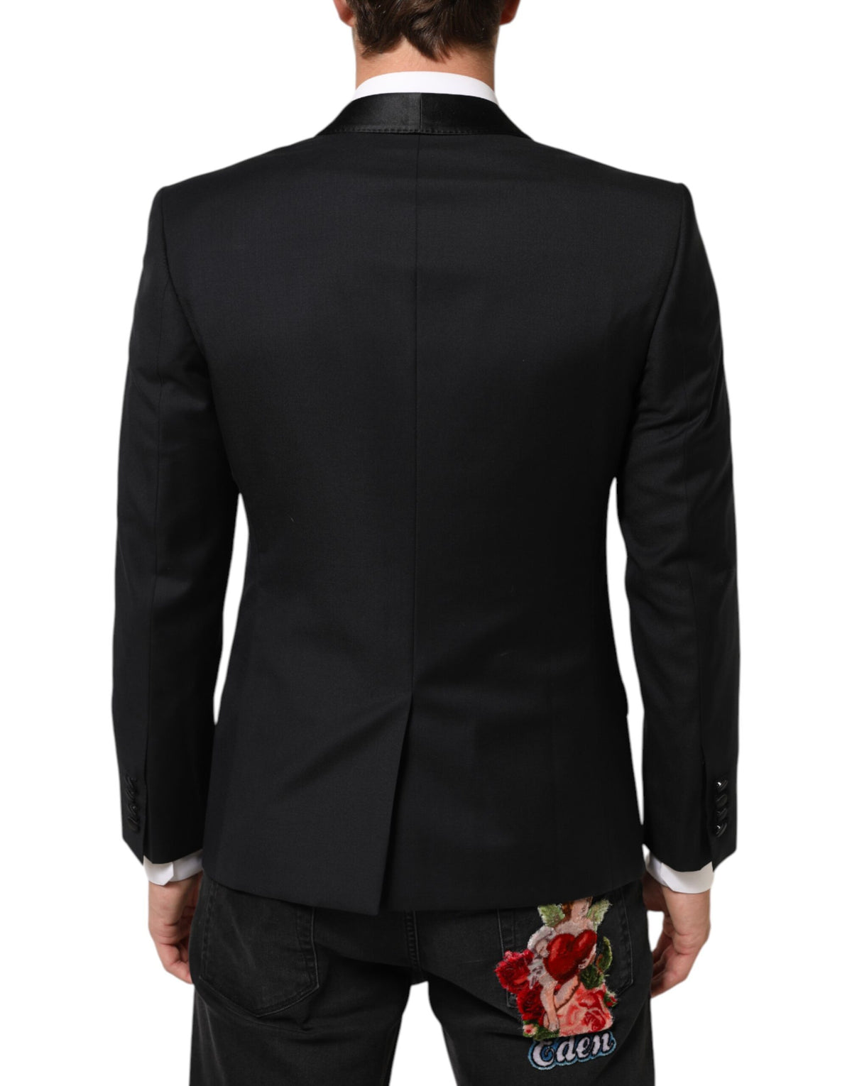 Elevate your elegance with the Dolce & Gabbana Black GOLD 1 Button Suit Jacket, a masterpiece of Italian craftsmanship, designed for the discerning modern connoisseur.