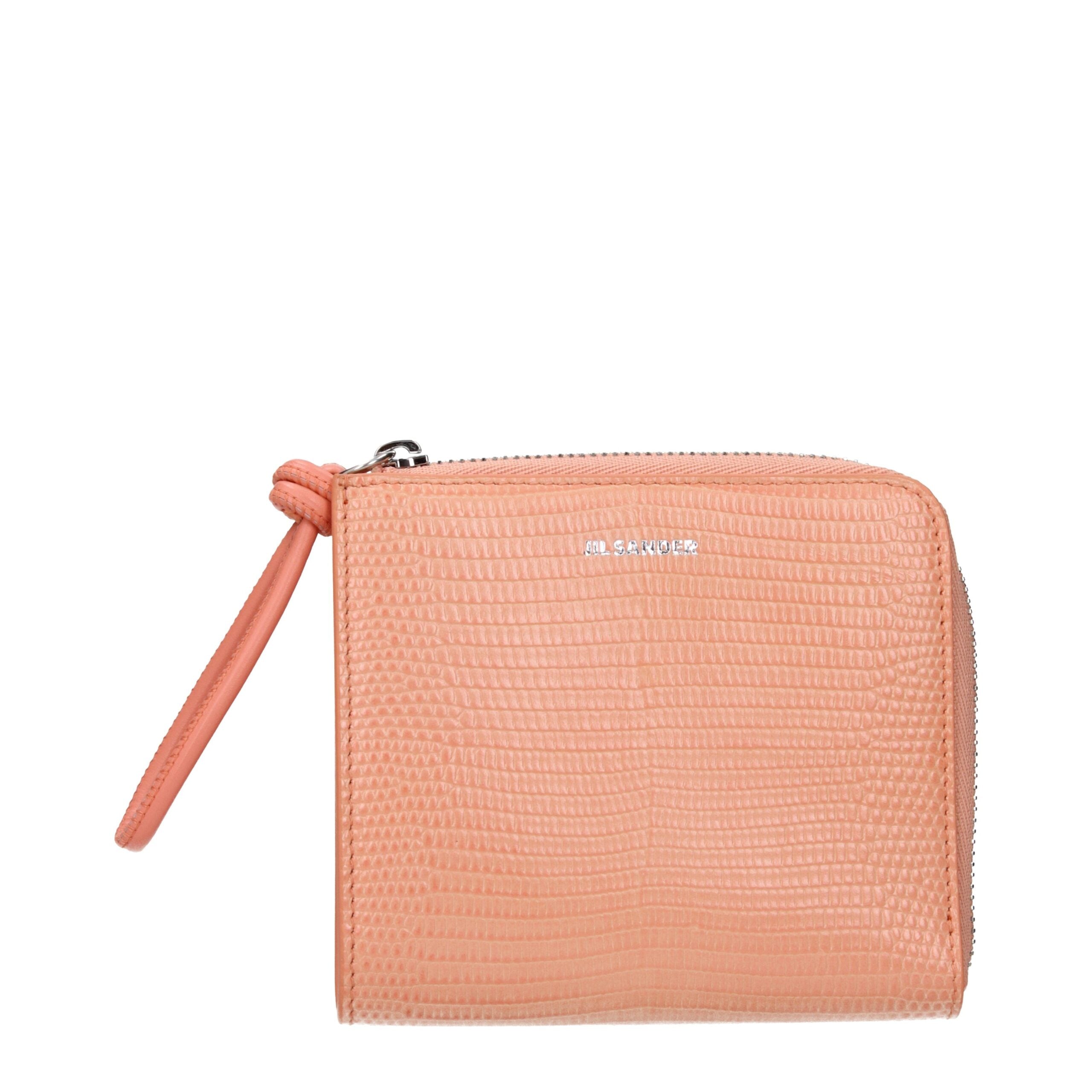 Jil Sander Pink Leather Wallet