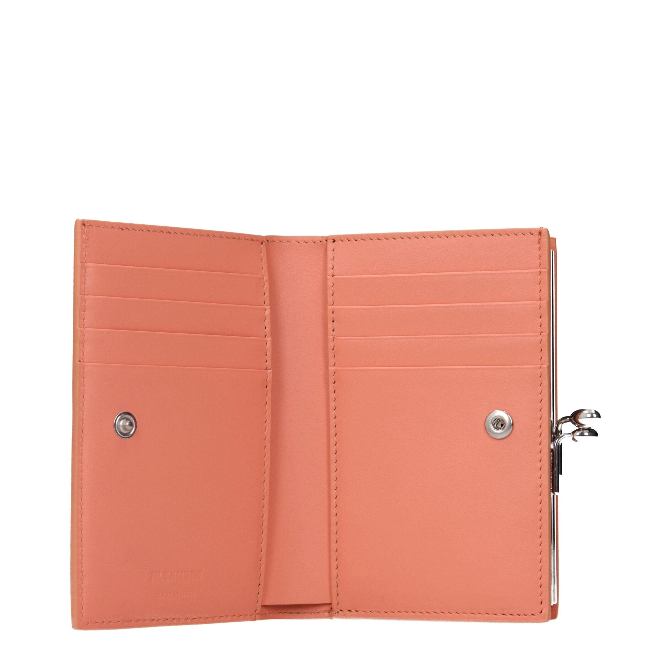 Jil Sander Pink Leather Wallet