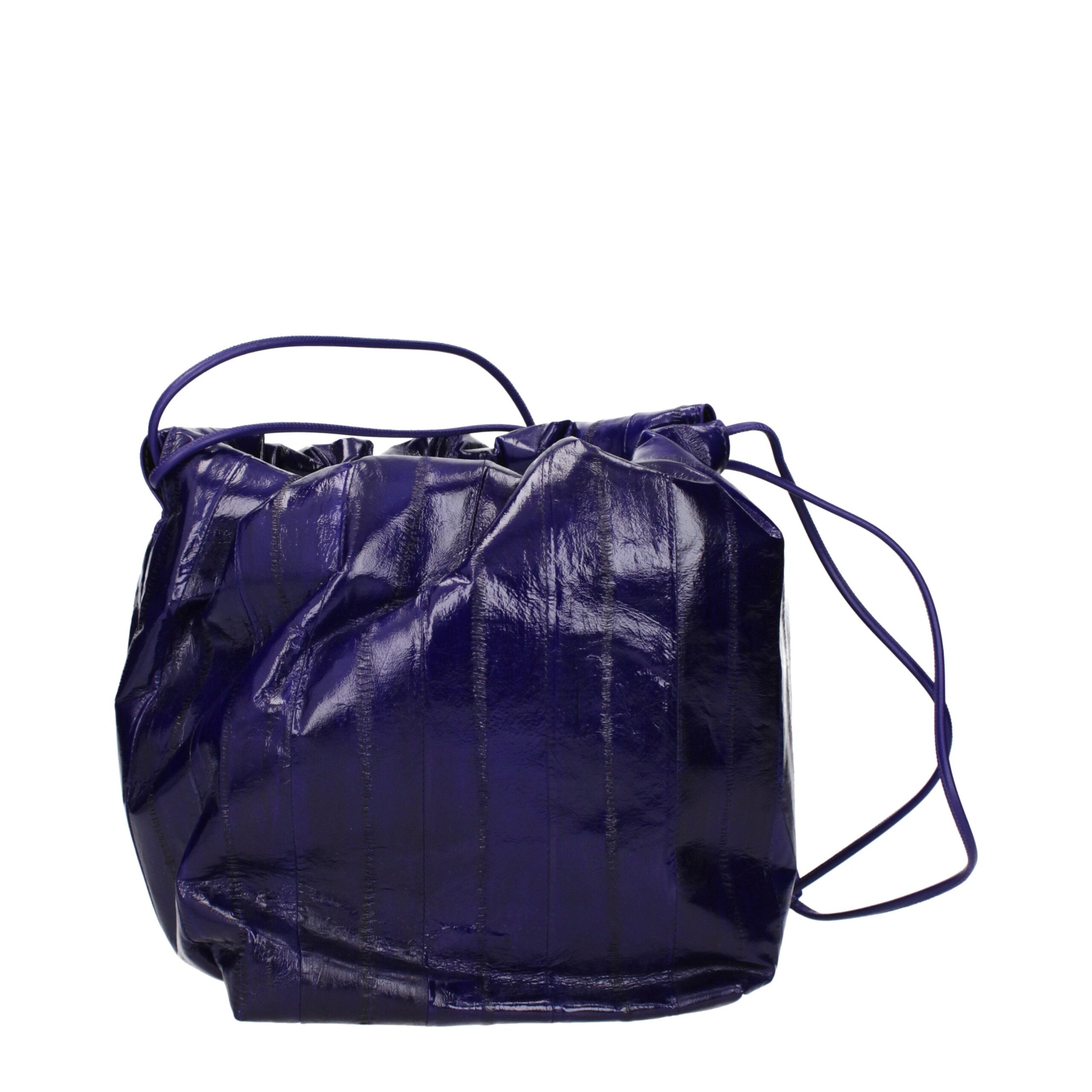 Jil Sander Purple Leather Shoulder Bag