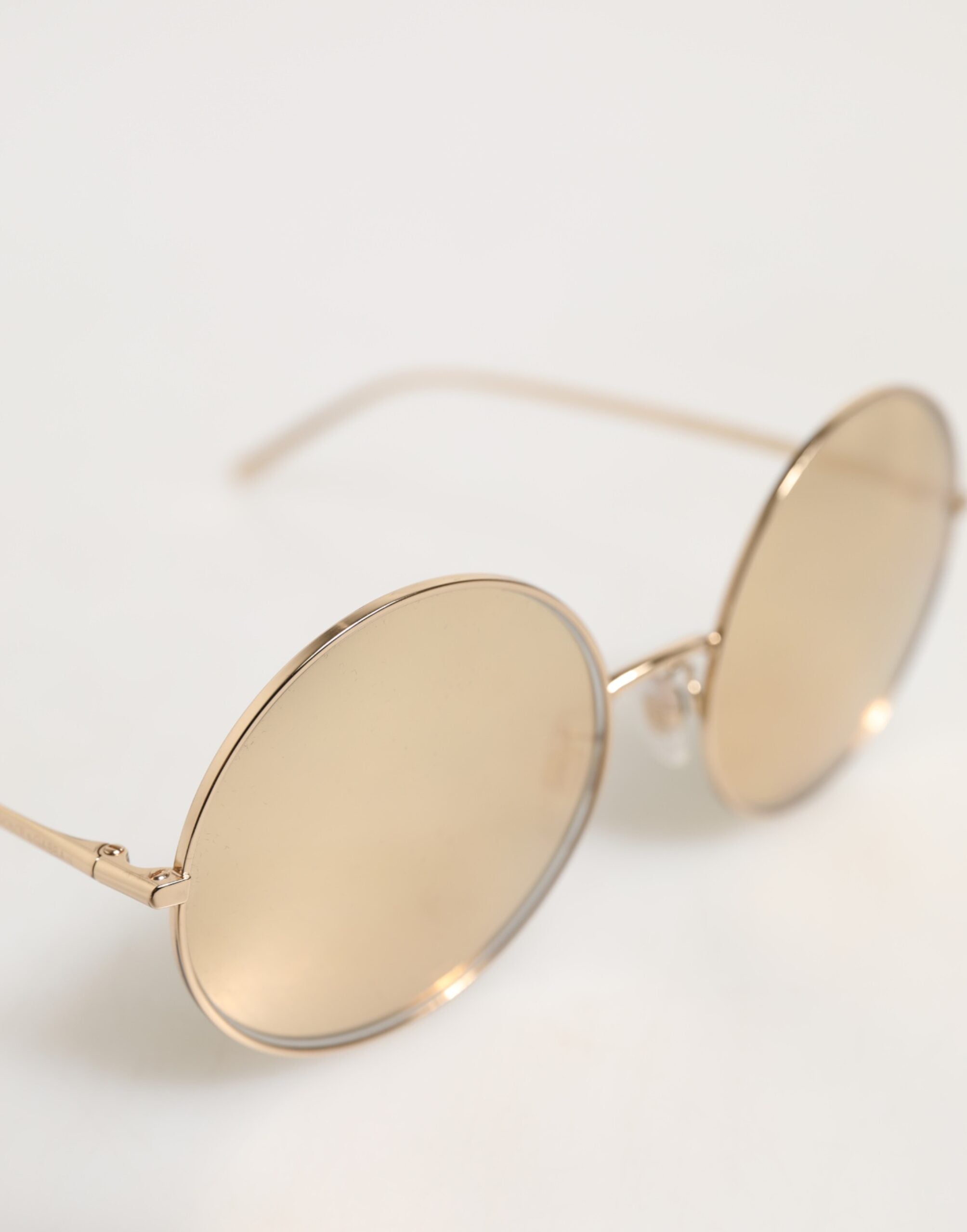 Dolce & Gabbana Gold Metal Round Shades Eyewear Sunglasses
