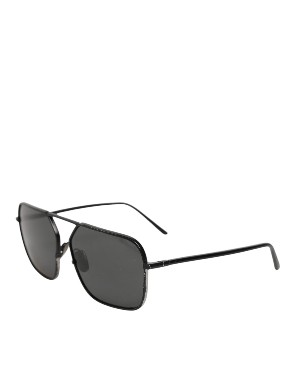 Experience the allure of Dolce & Gabbana's Black Metal Frame Square Lenses Sunglasses, where exquisite craftsmanship meets timeless luxury for the discerning individual.