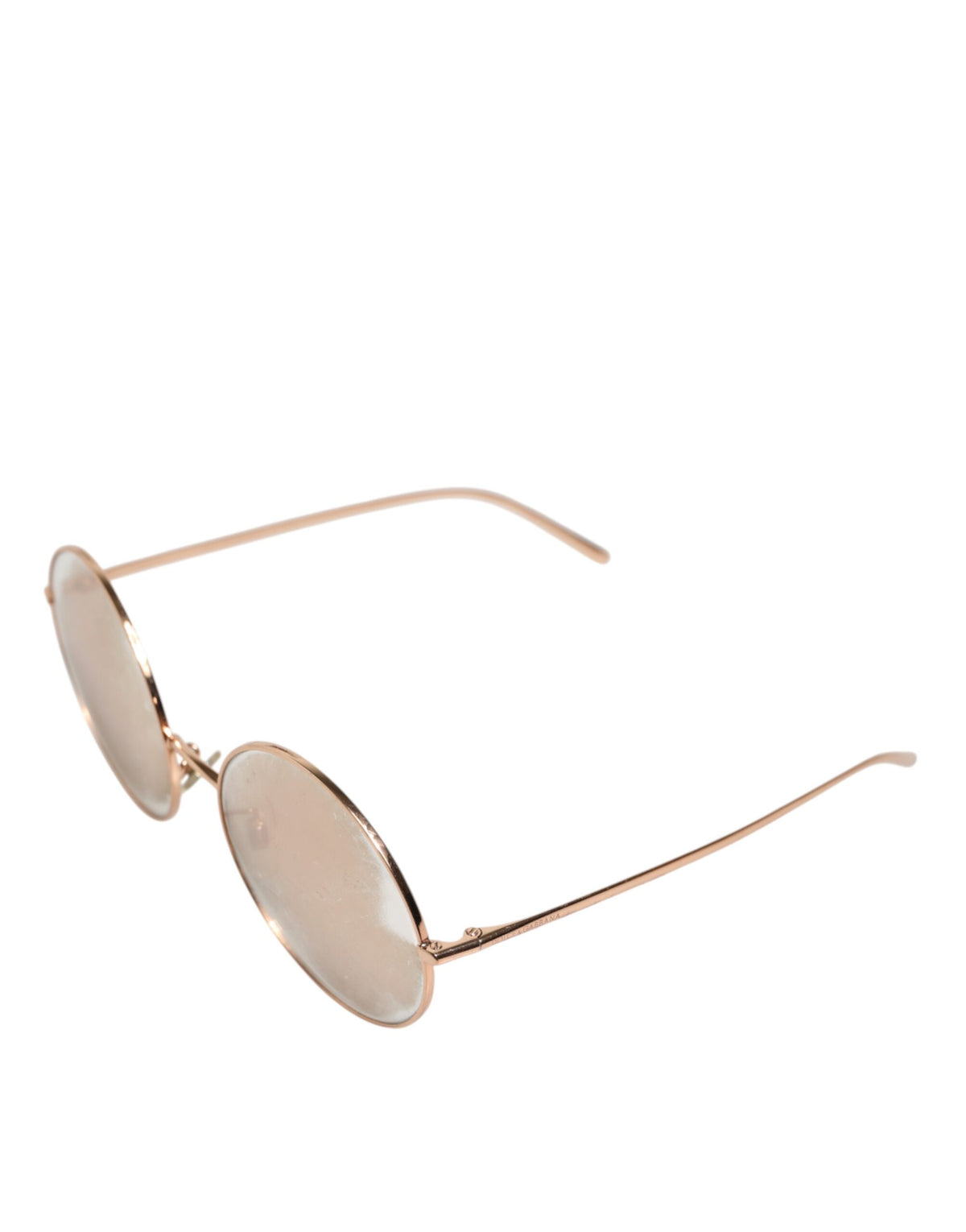 Elevate your allure with Dolce & Gabbana's Rose Gold Plated Round Lenses Sunglasses, where exquisite Italian craftsmanship meets timeless luxury and unparalleled style.